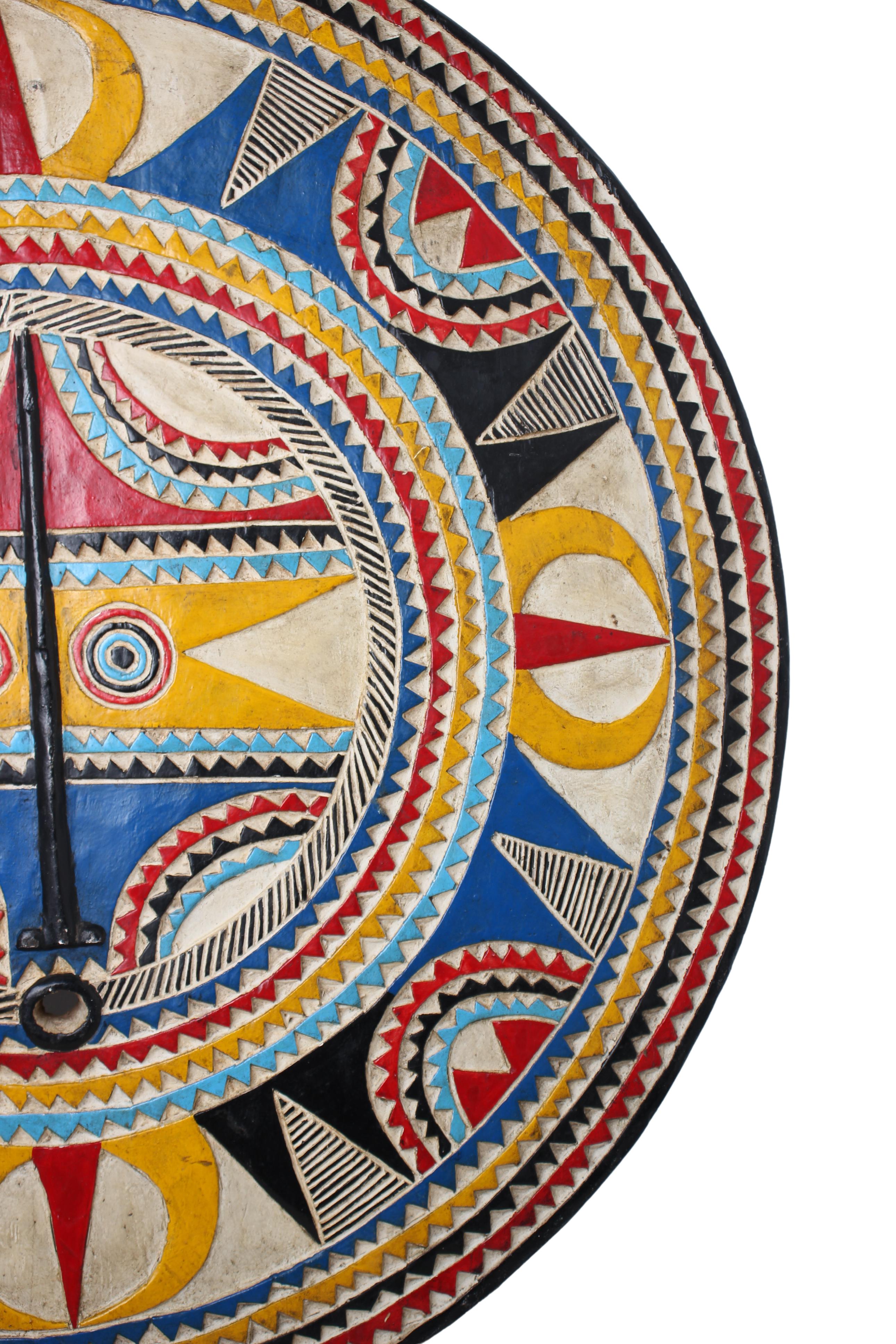 Bobo Tribe Sun Mask ~49.6" Tall (New 2024) - West African Artifacts