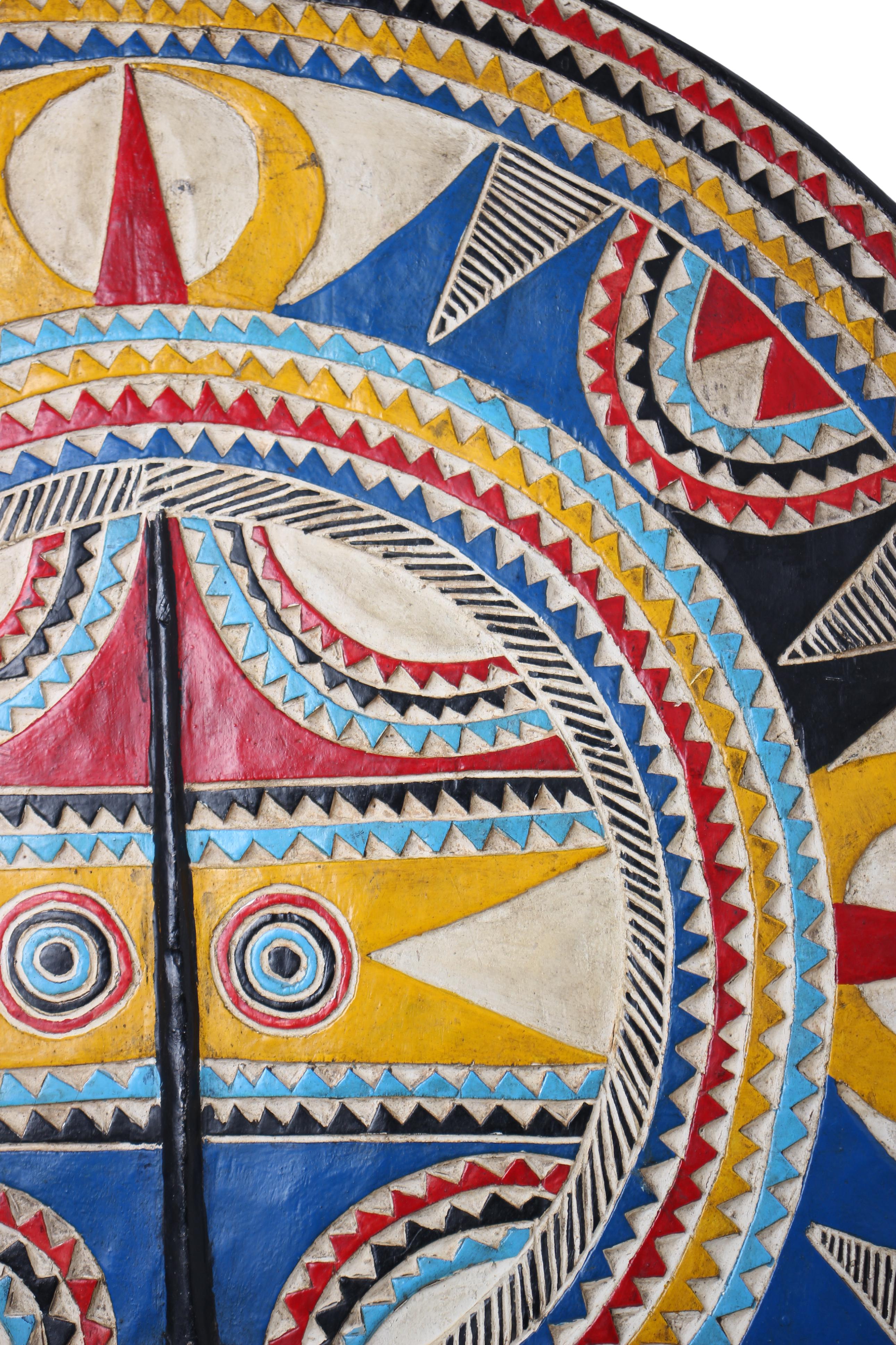 Bobo Tribe Sun Mask ~49.6" Tall (New 2024) - West African Artifacts