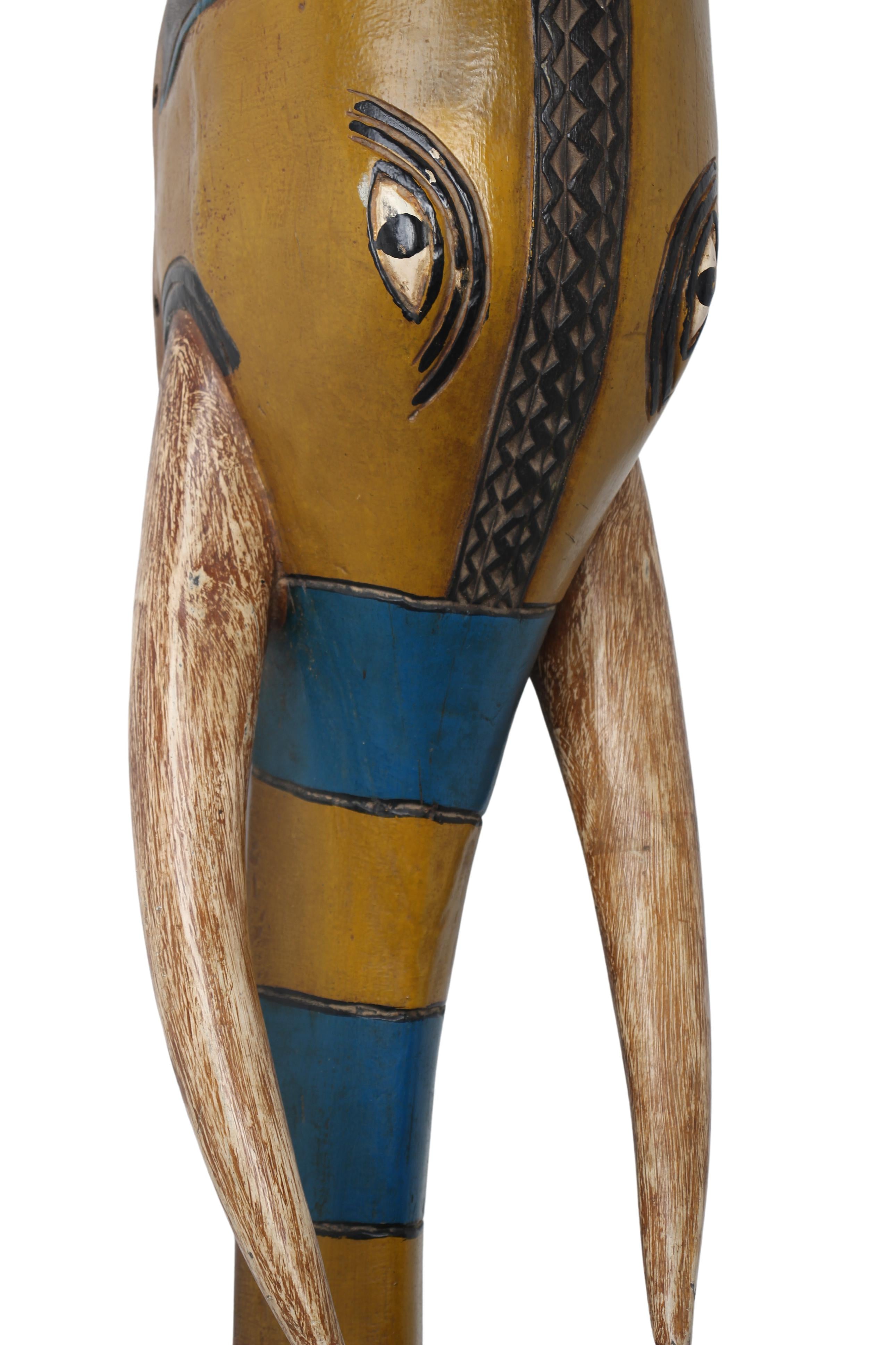 Guro Tribe Masks ~47.2" Tall (New 2024) - West African Artifacts