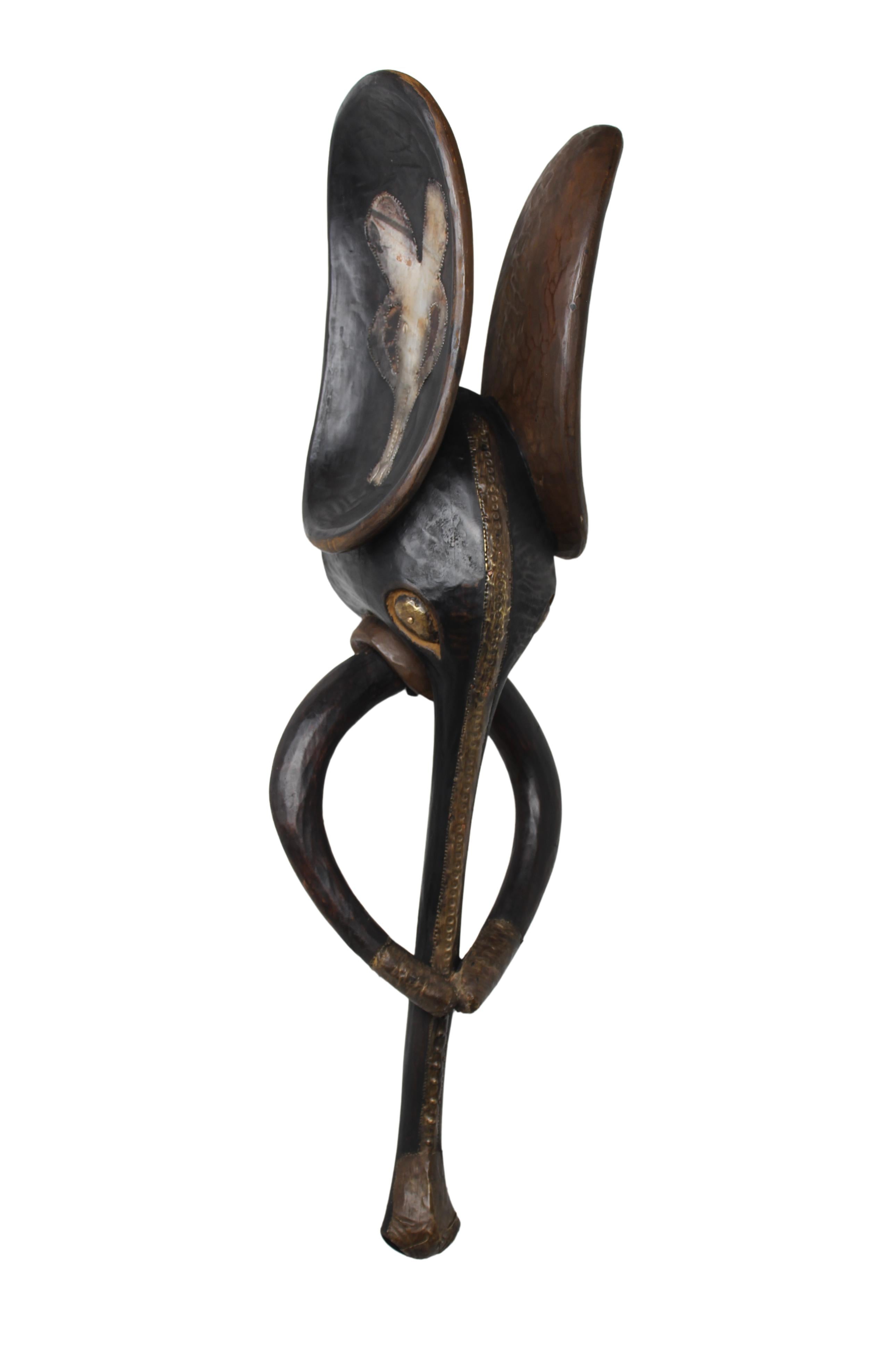 Babanki Tribe Elephant Mask ~49.2" Tall (New 2024) - West African Artifacts