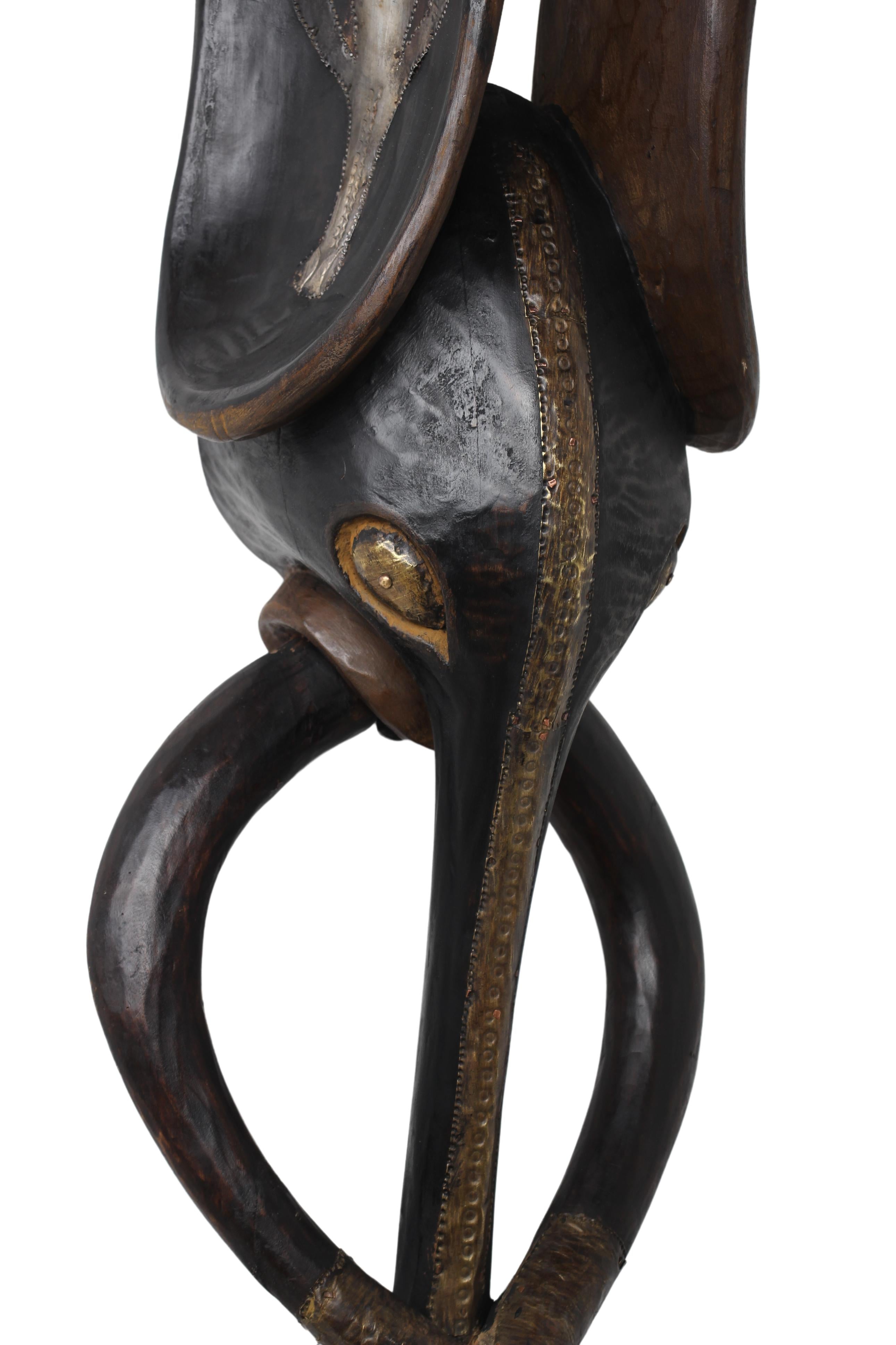 Babanki Tribe Elephant Mask ~49.2" Tall (New 2024) - West African Artifacts