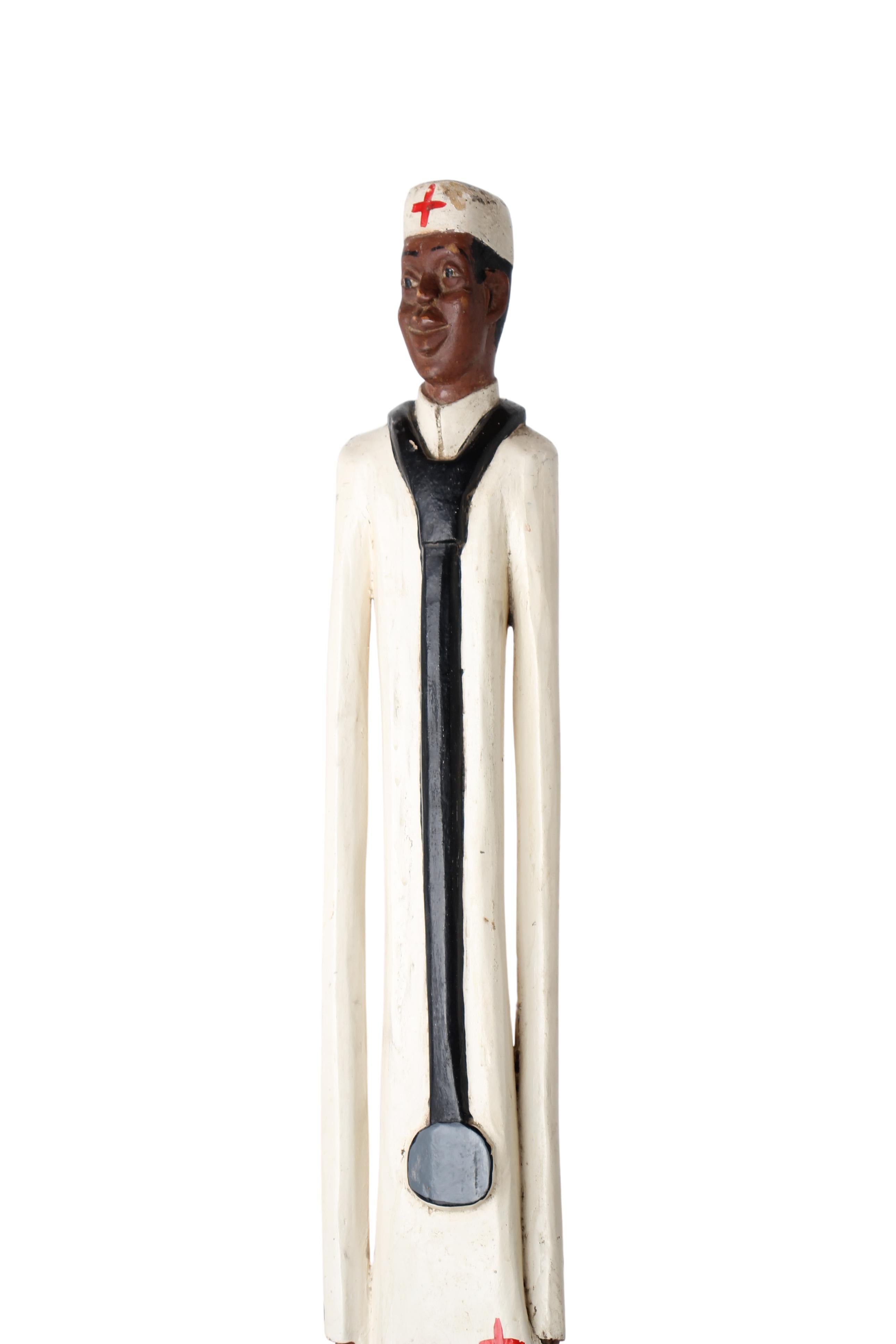 Baule Tribe African Colonial Figures ~81.5" Tall (New 2024) - West African Artifacts