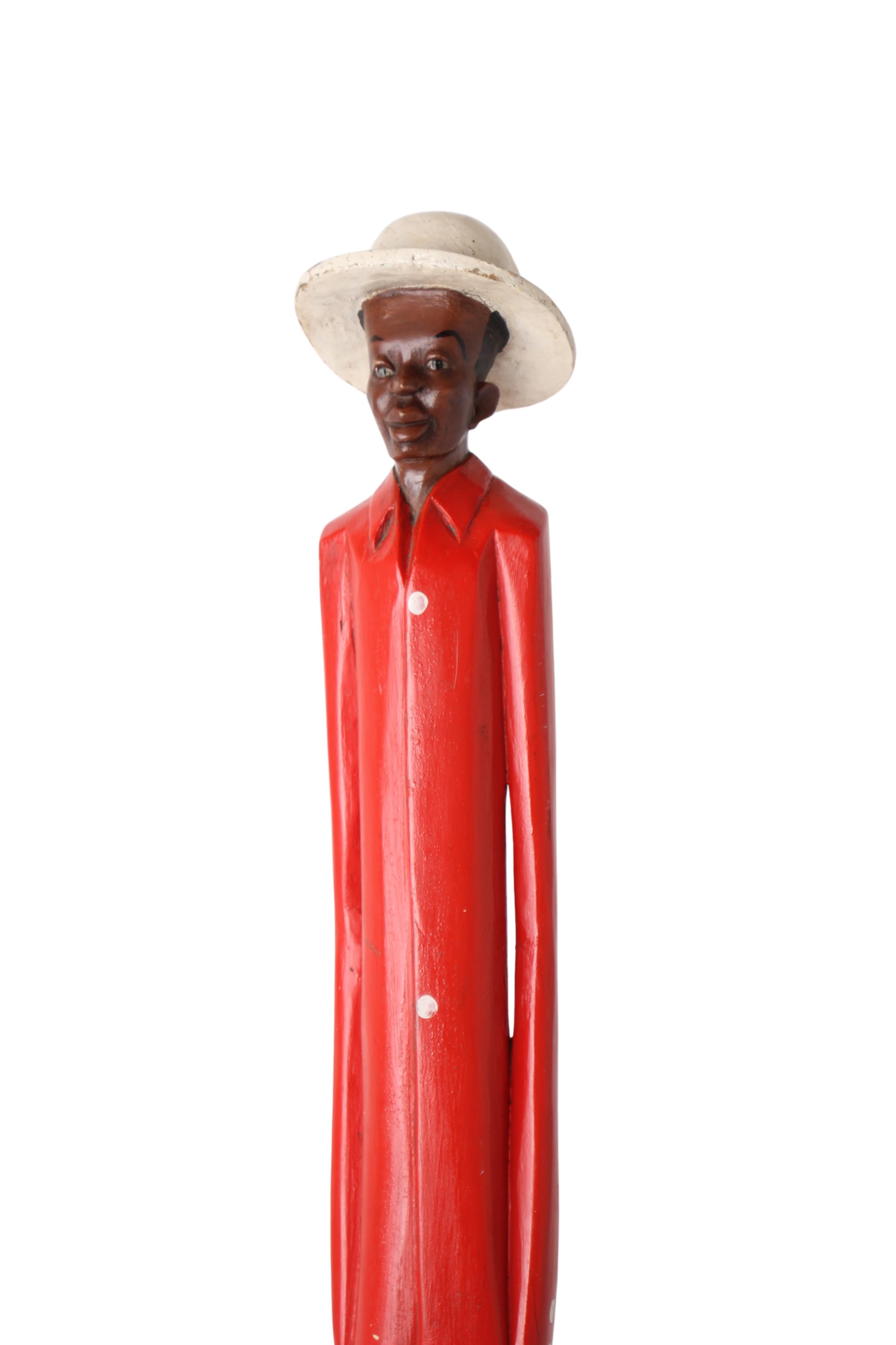 Baule Tribe African Colonial Figures ~78.3" Tall (New 2024) - West African Artifacts