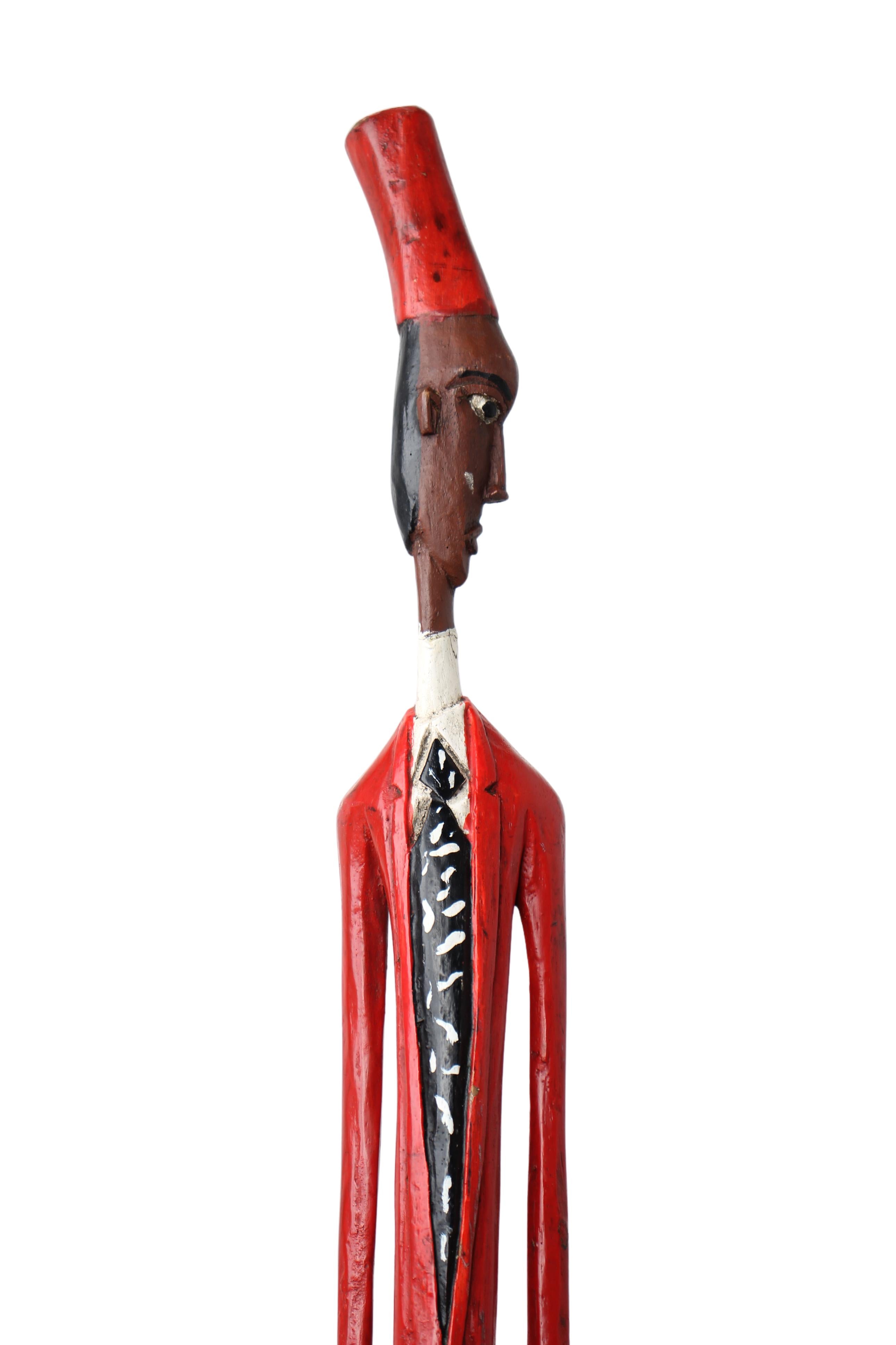 Baule Tribe African Colonial Figures ~62.2" Tall (New 2024) - West African Artifacts