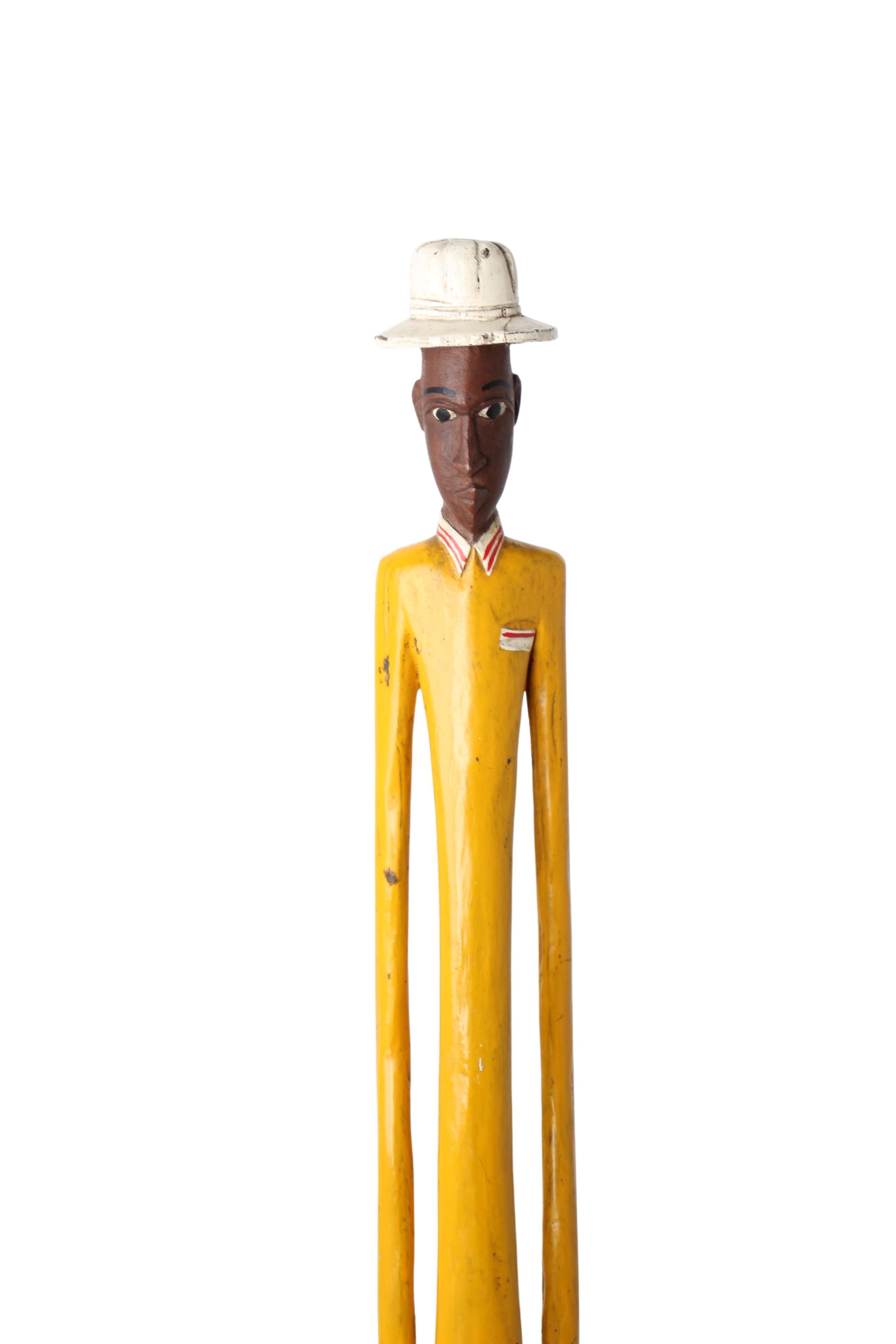 Baule Tribe African Colonial Figures ~66.1" Tall (New 2024) - West African Artifacts