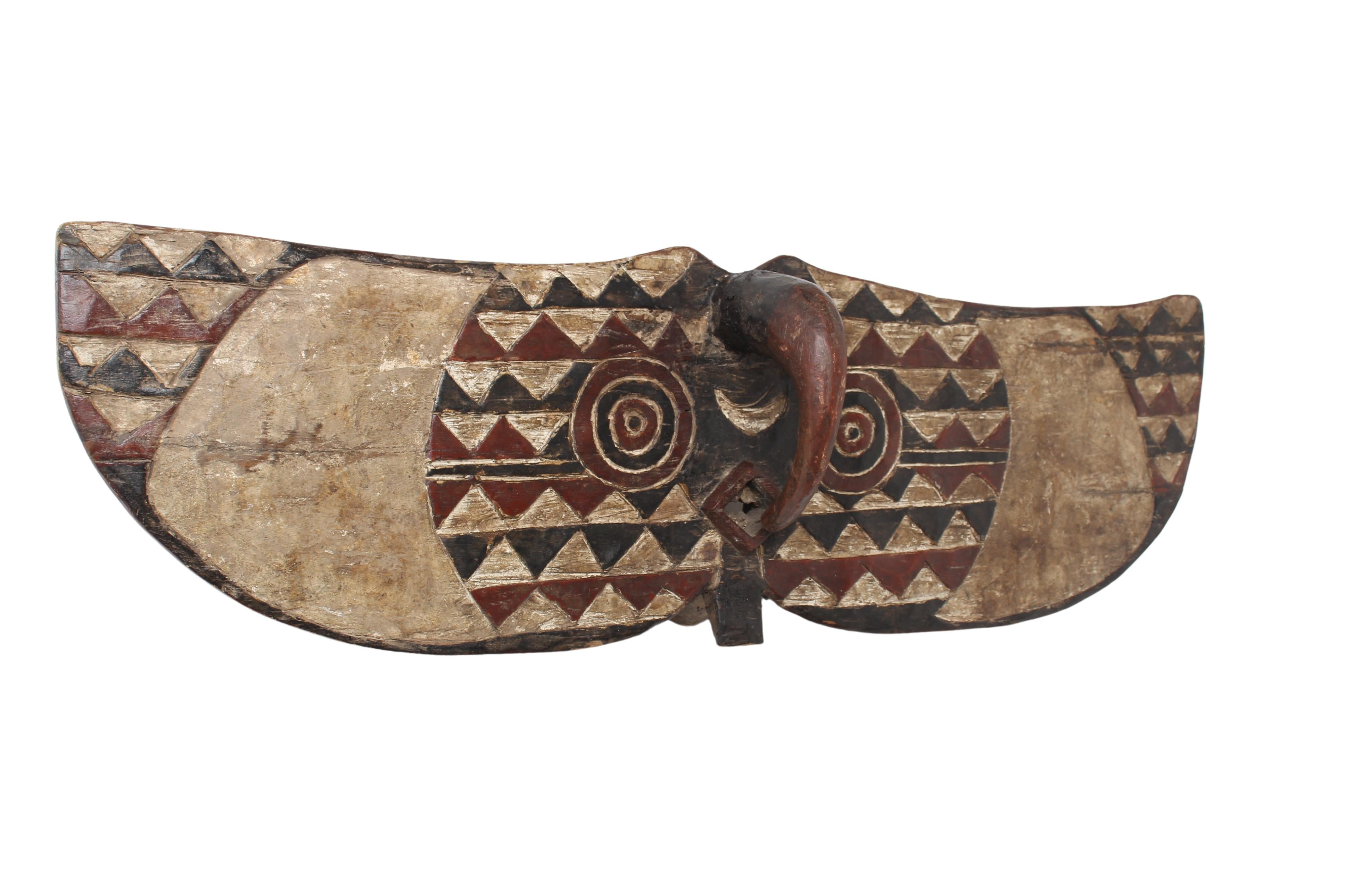 Bwa Tribe Wing Mask ~11.8" Tall (New 2024) - West African Artifacts