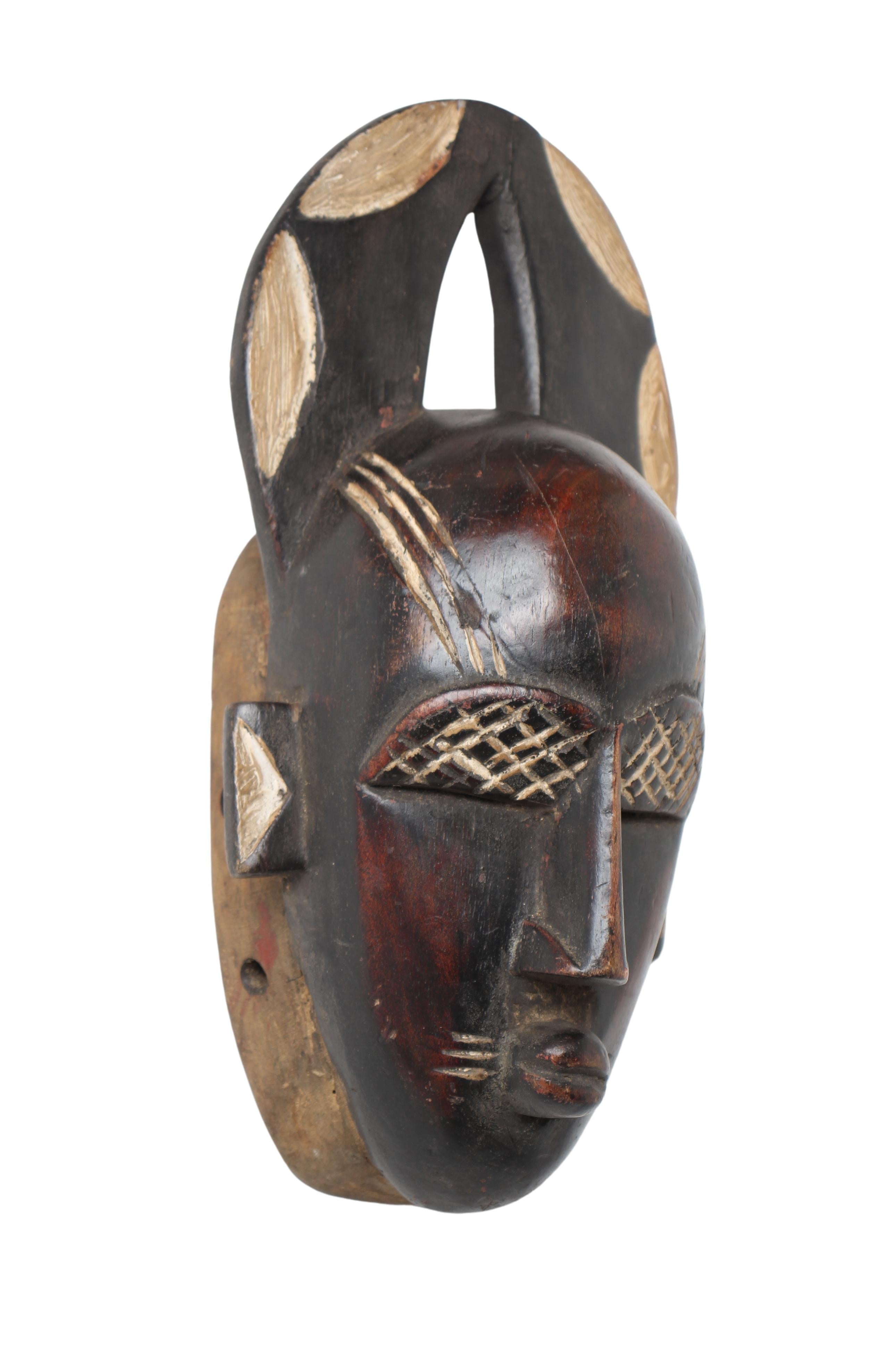 Baule Tribe Mask ~13.8" Tall (New 2024) - West African Artifacts