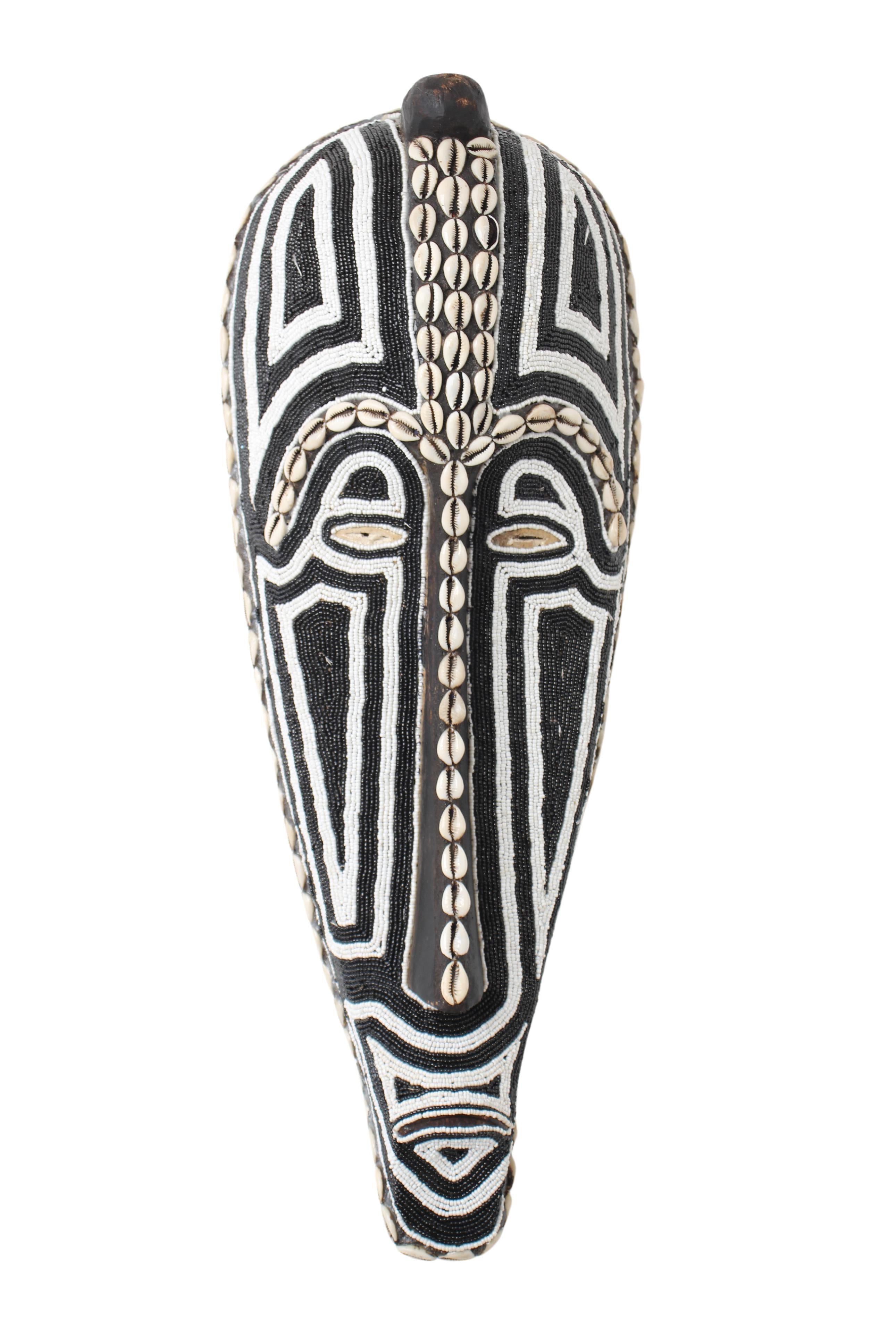 Fang Tribe Beaded Mask ~22.8" Tall (New 2024)