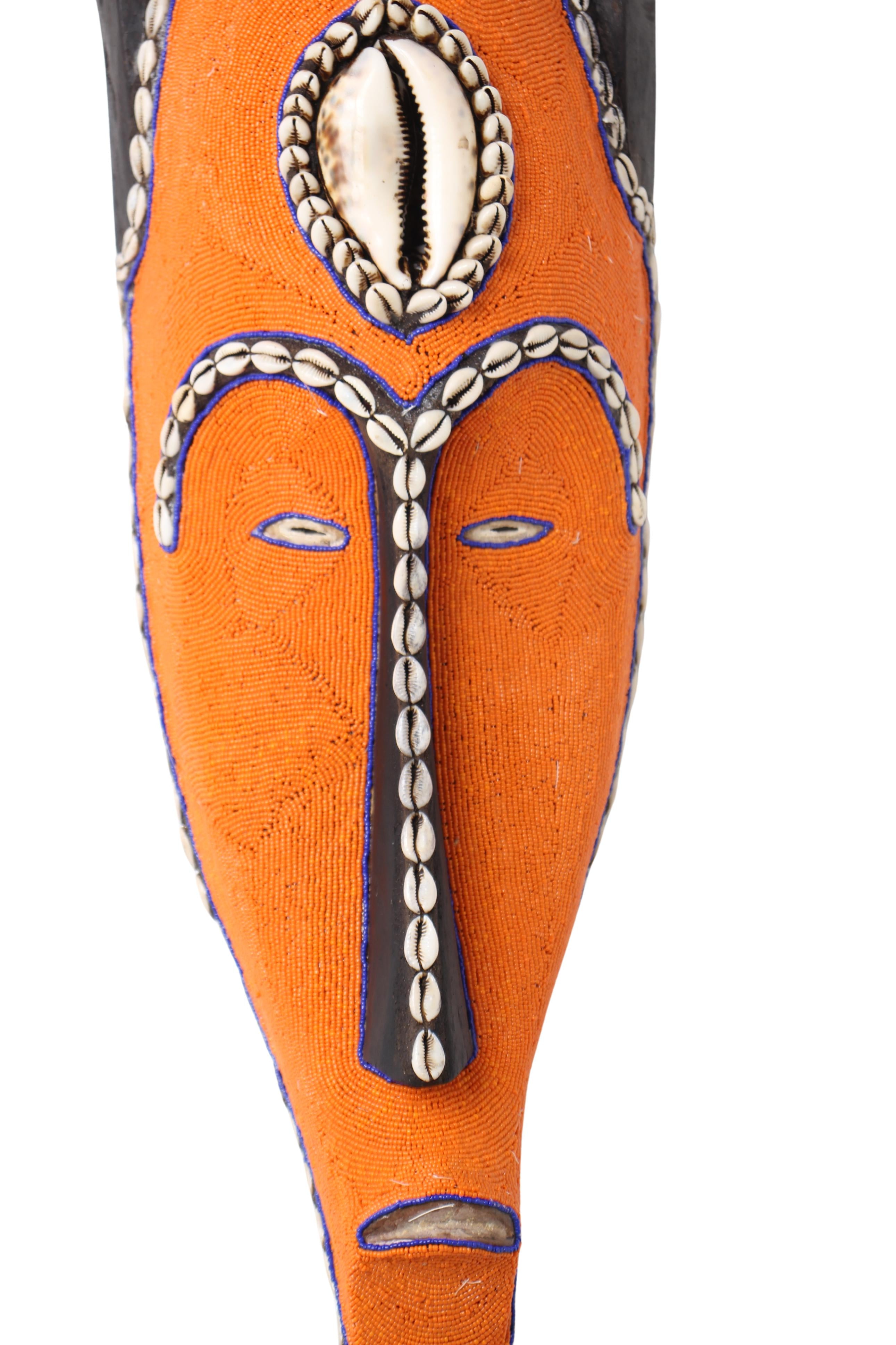 Fang Tribe Beaded Mask ~24.4" Tall (New 2024)