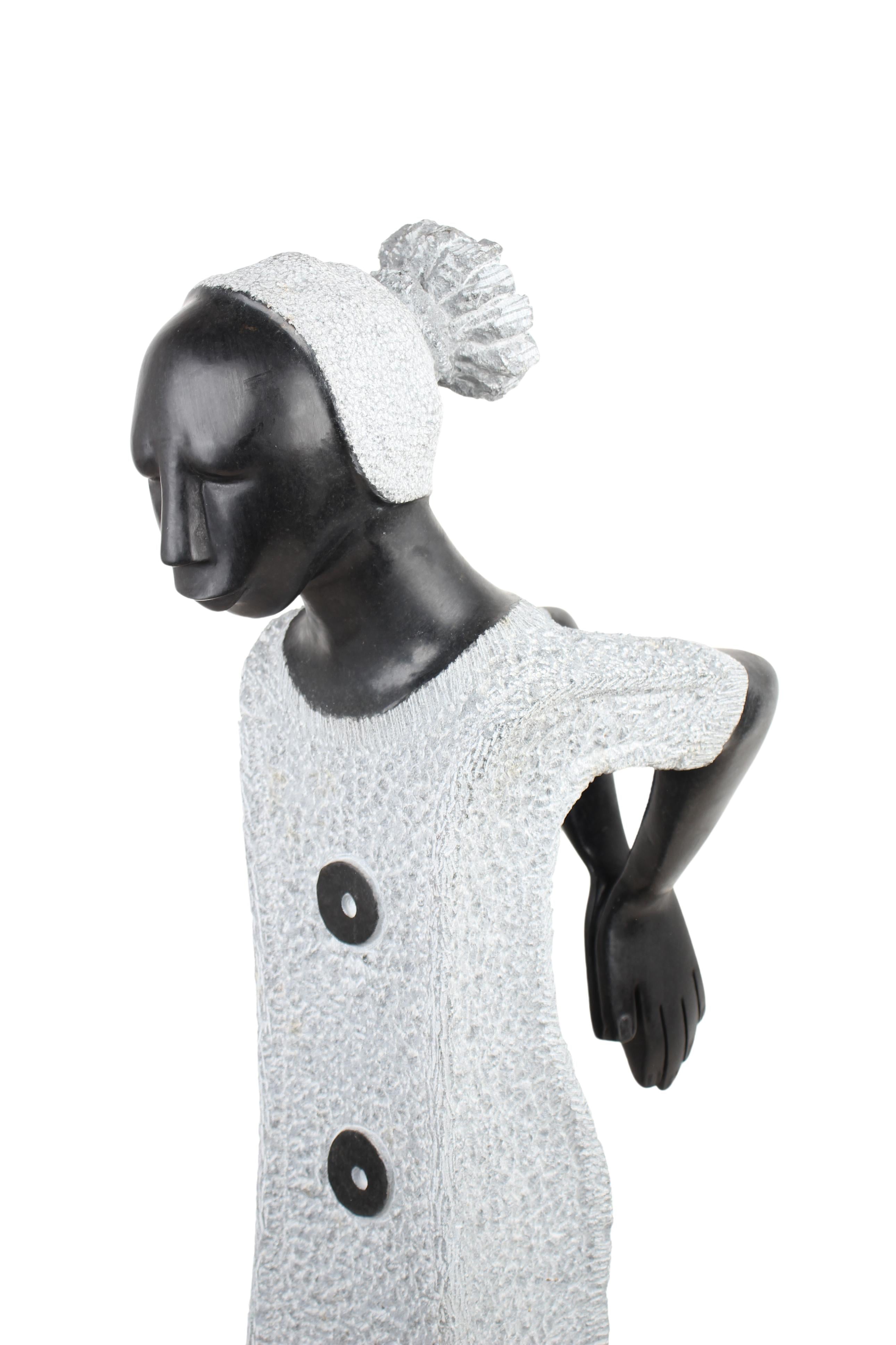 Shona Tribe Springstone Lady Sculpture ~37.8" Tall (New 2024)