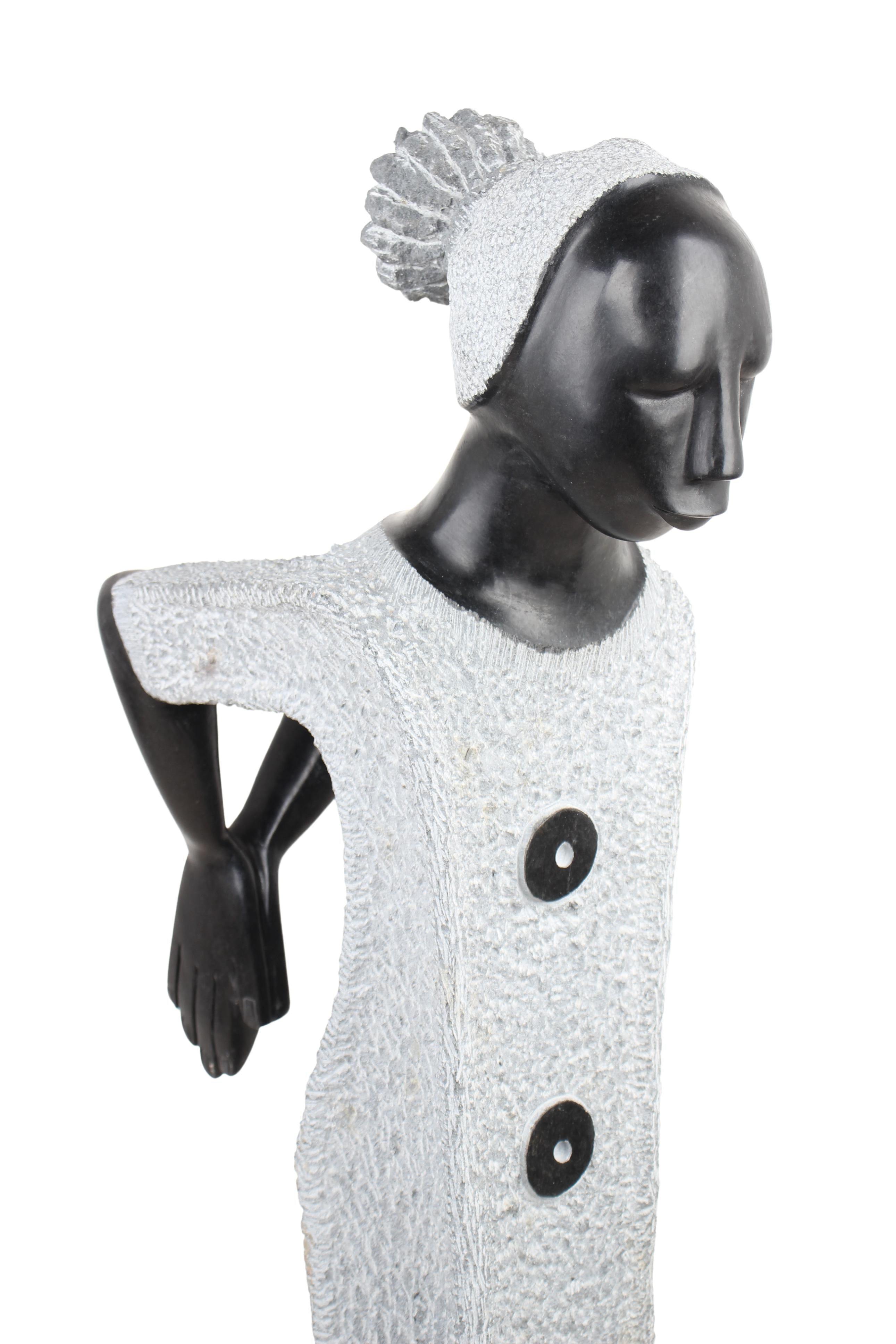 Shona Tribe Springstone Lady Sculpture ~37.8" Tall (New 2024) - Shona Stone