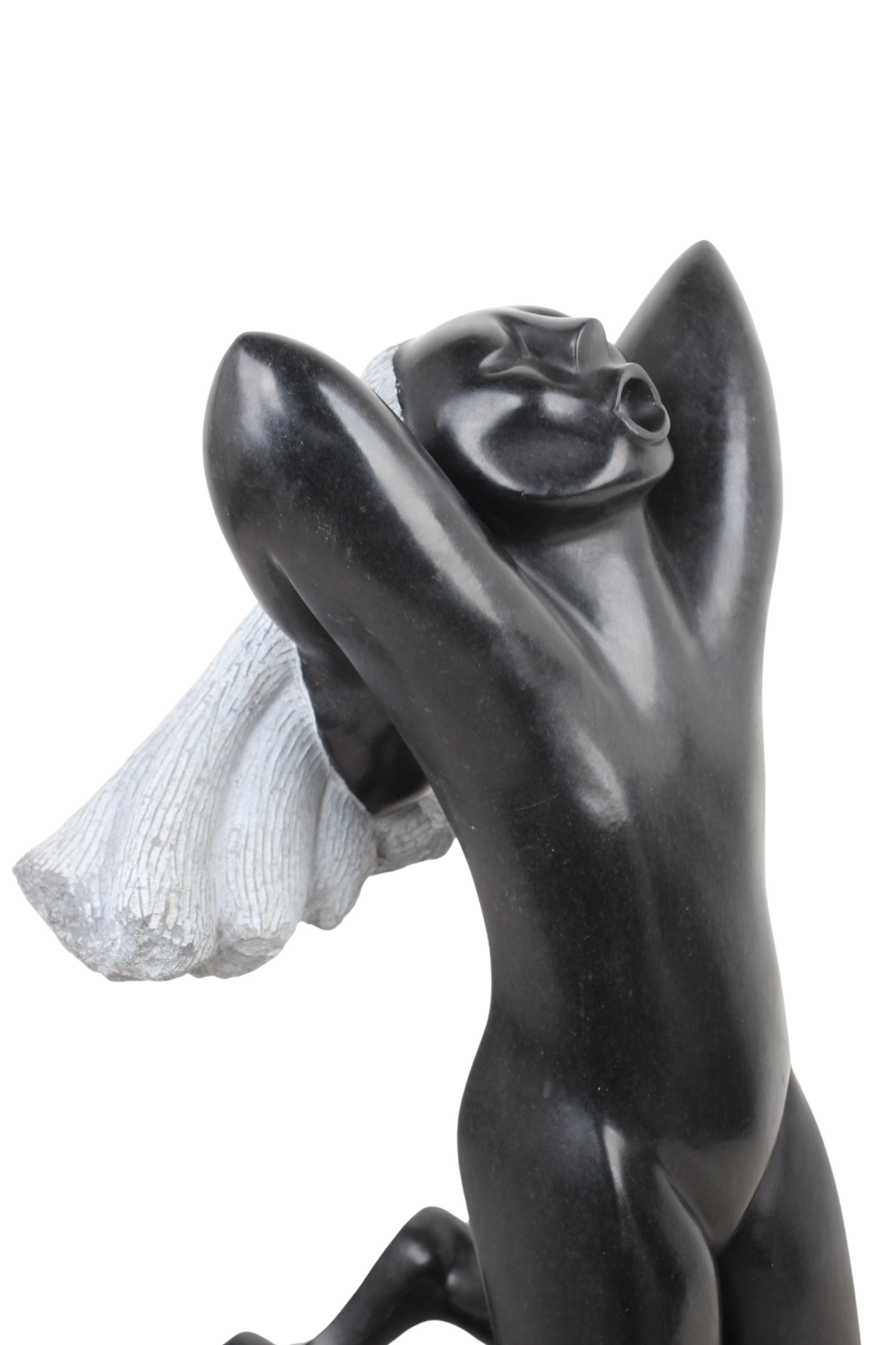 Shona Tribe Springstone Female Sculpture ~29.5" Tall (New 2024) - Shona Stone