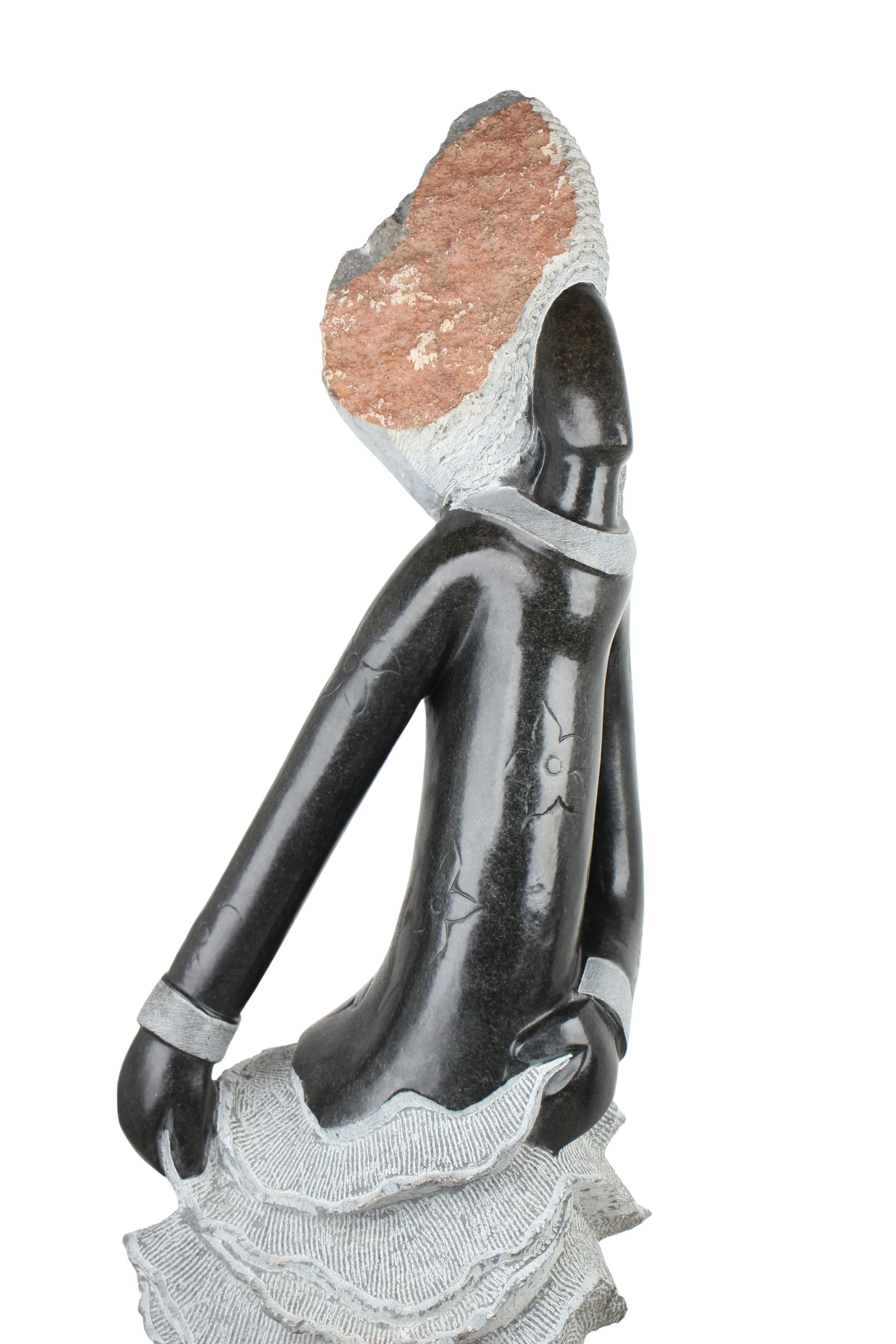 Shona Tribe Springstone Angel Sculpture ~56.3" Tall (New 2024)