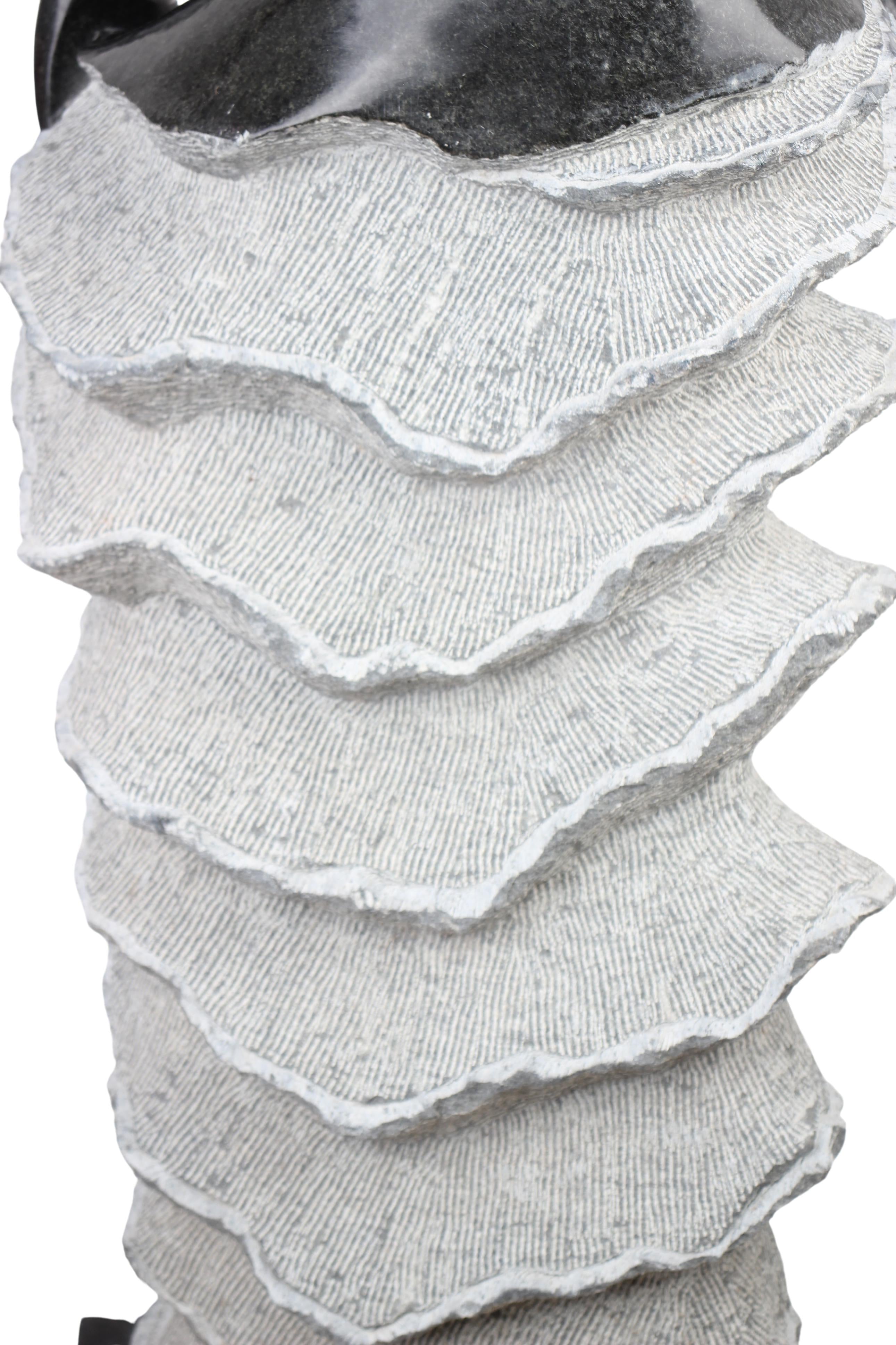 Shona Tribe Springstone Angel Sculpture ~58.7" Tall (New 2024) - Shona Stone