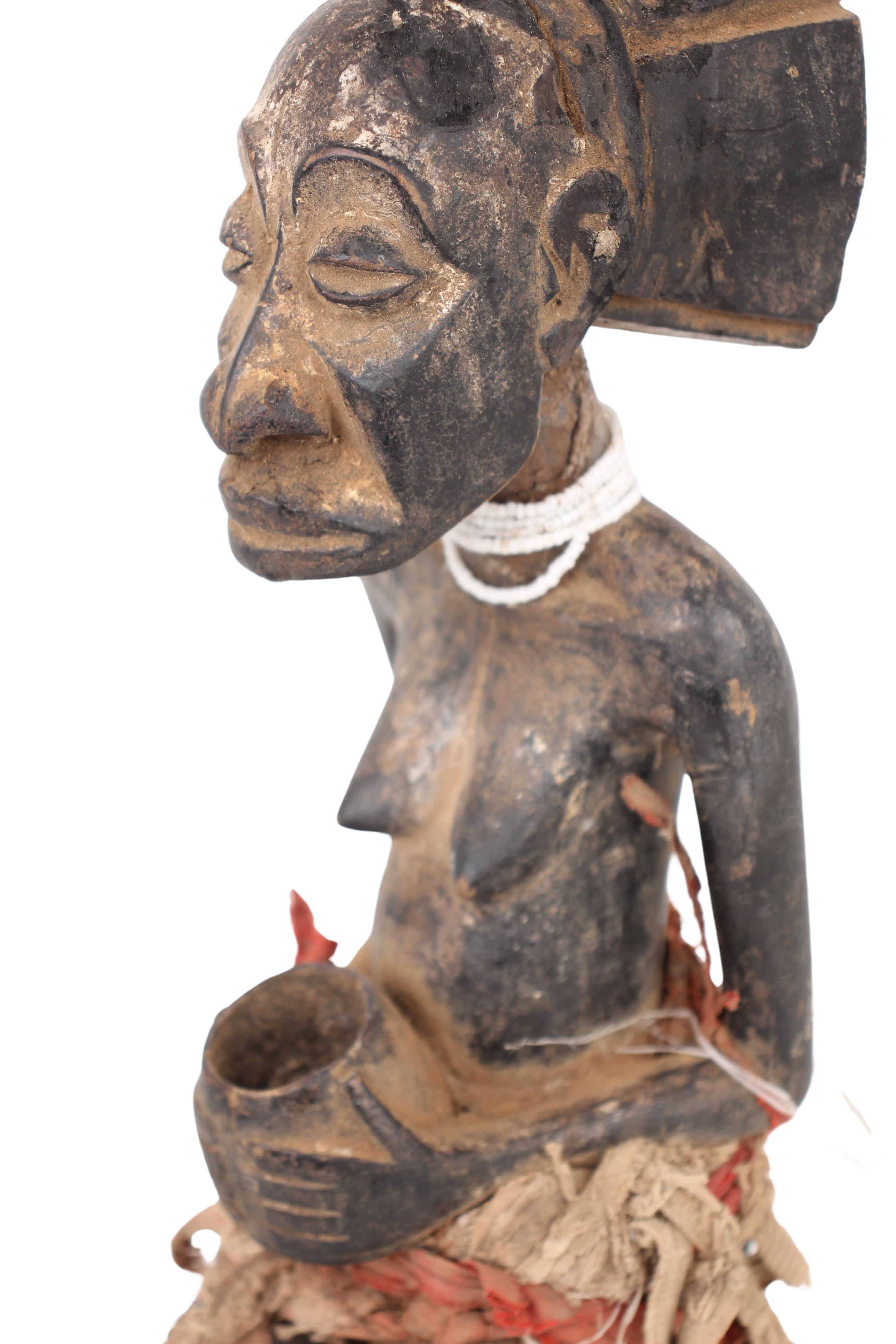 Luba/Baluba Tribe Sculptures ~14.6" Tall (New 2024) - West African Artifacts