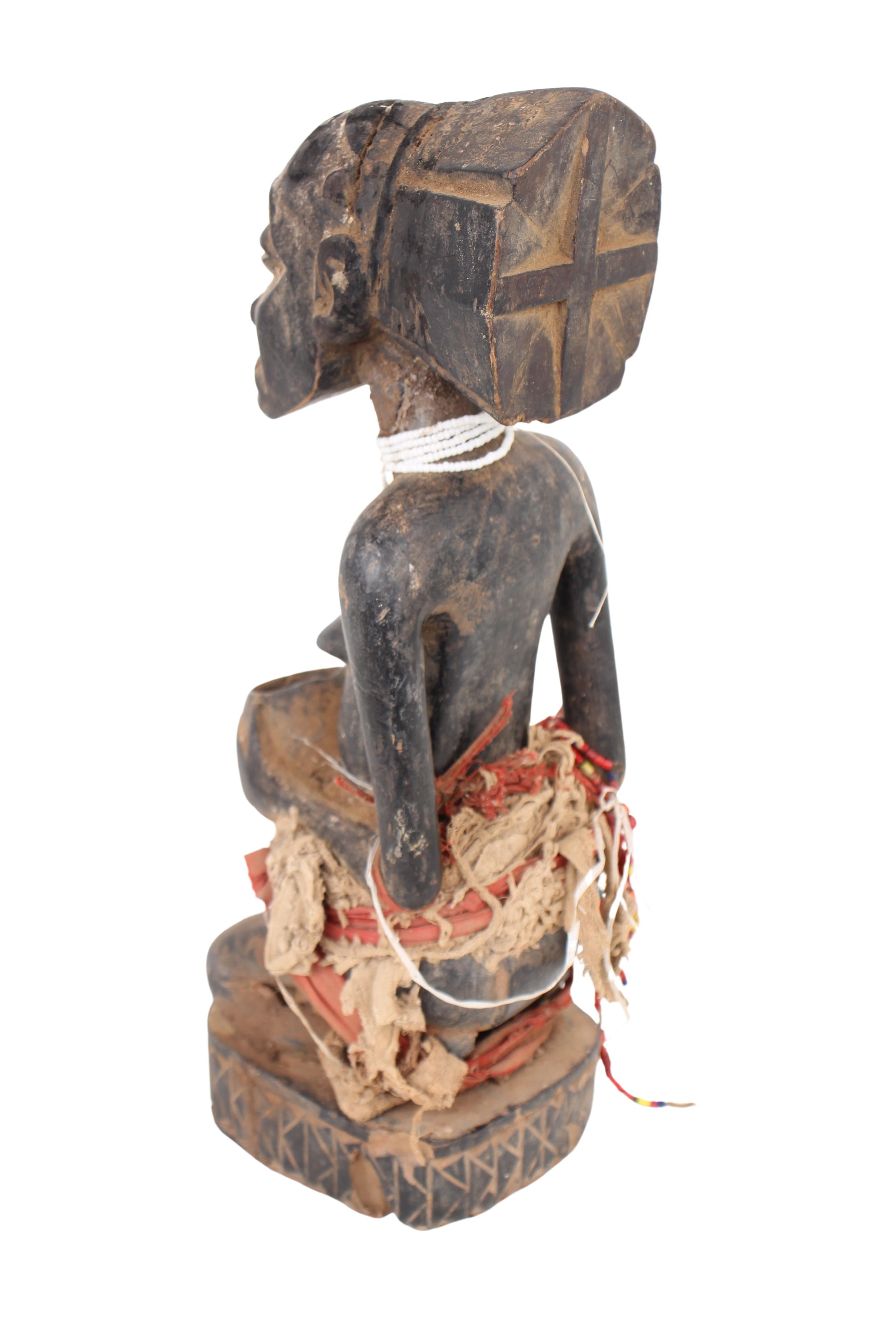 Luba/Baluba Tribe Sculptures ~14.6" Tall (New 2024) - West African Artifacts