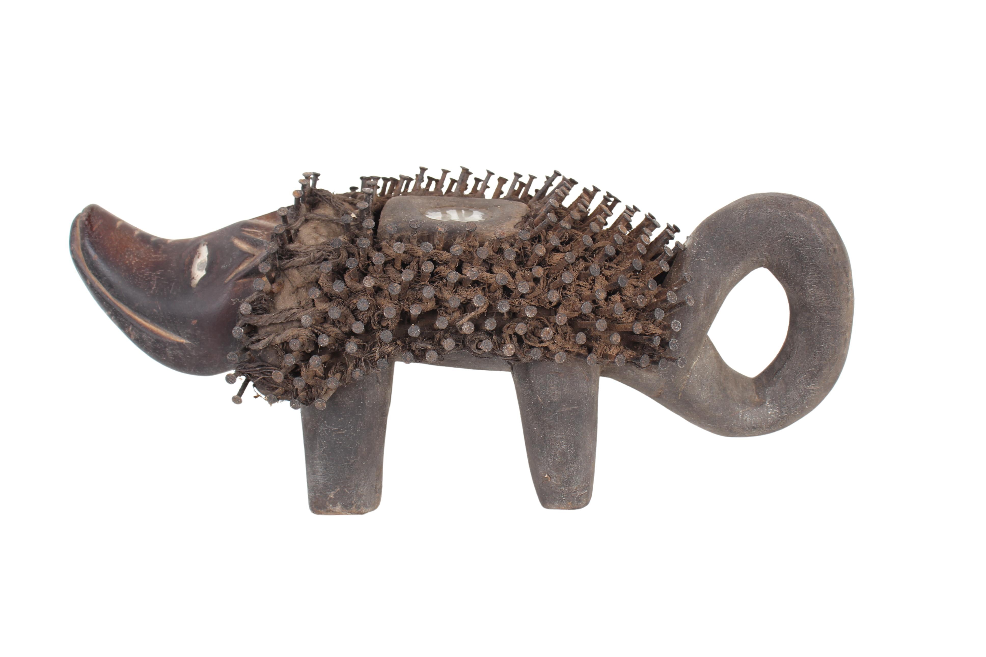 Bakongo Tribe Nail Fetish Dog/Figure ~6.3" Tall (New 2024)