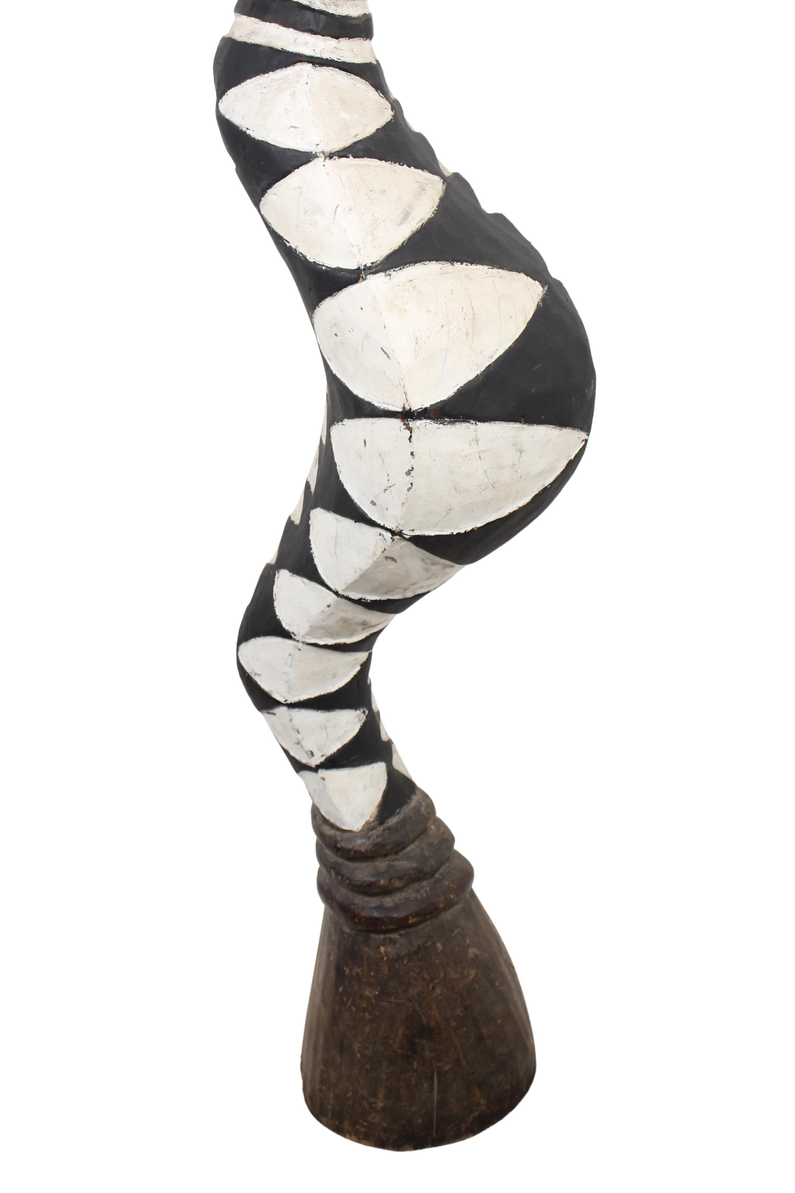 Baga Tribe Snake Sculpture ~71.3" Tall (New 2024) - West African Artifacts