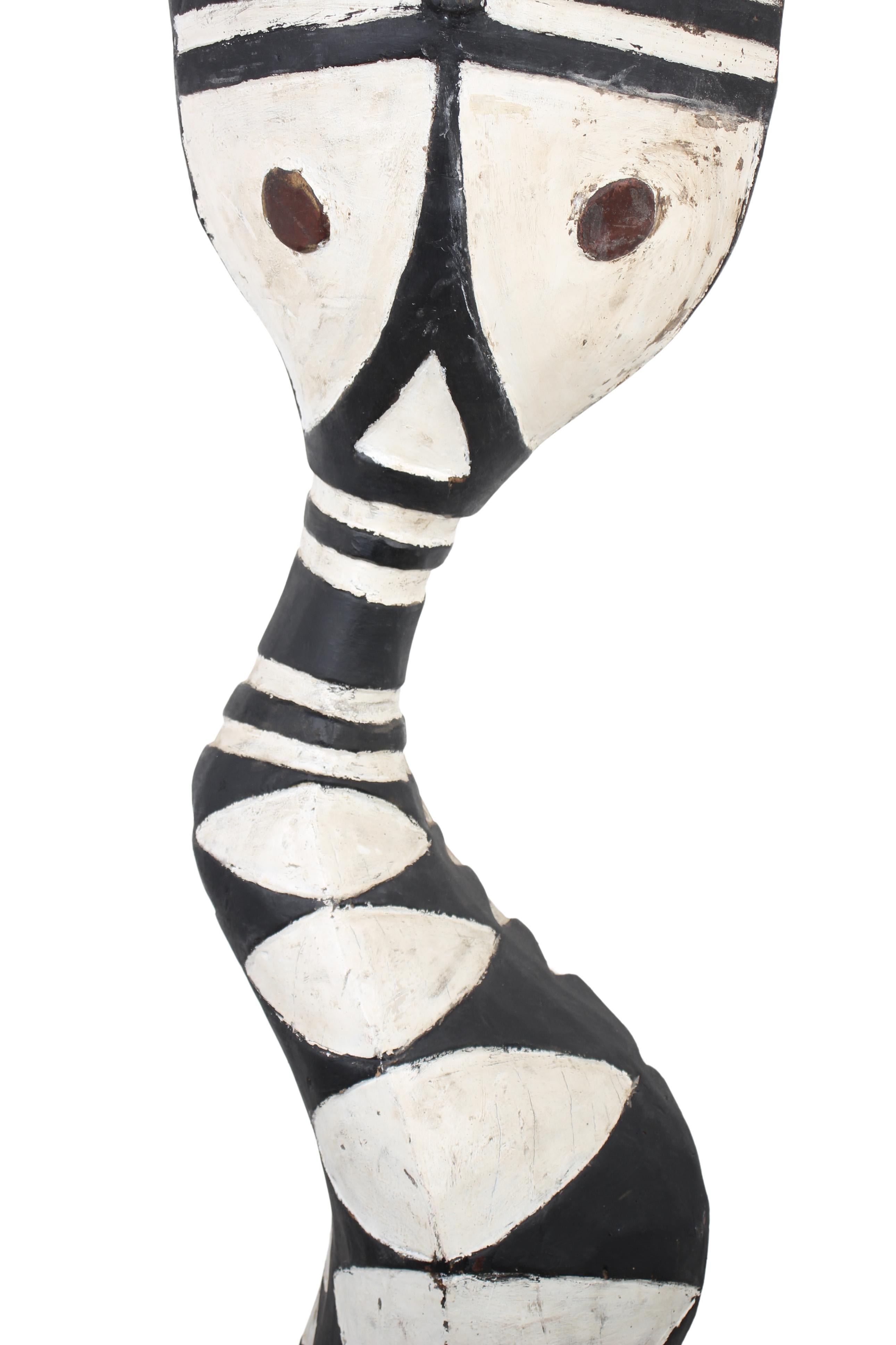 Baga Tribe Snake Sculpture ~71.3" Tall (New 2024) - West African Artifacts