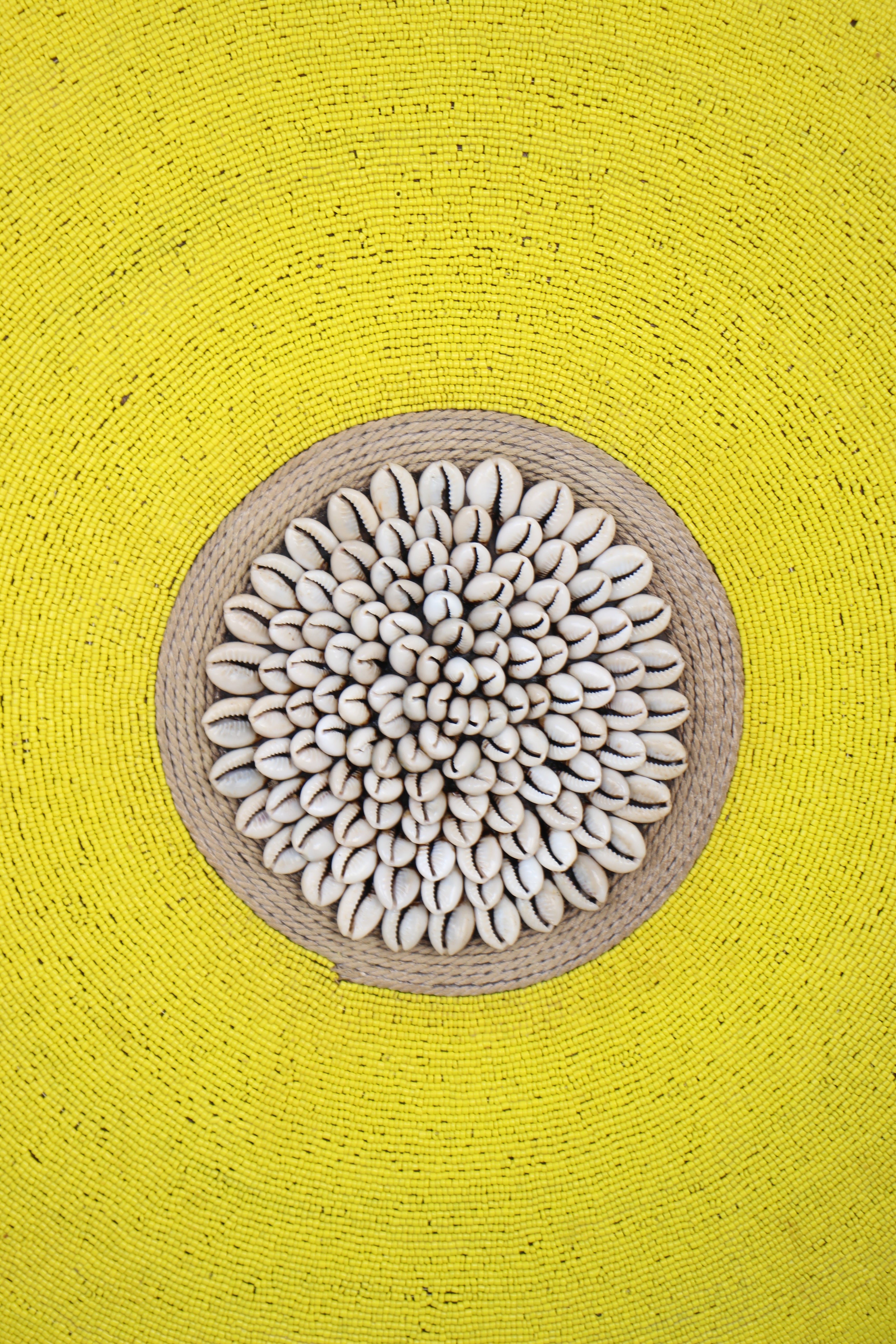 Tikar Tribe Beaded Shield ~22" Tall (New 2024) - Beaded Artifact