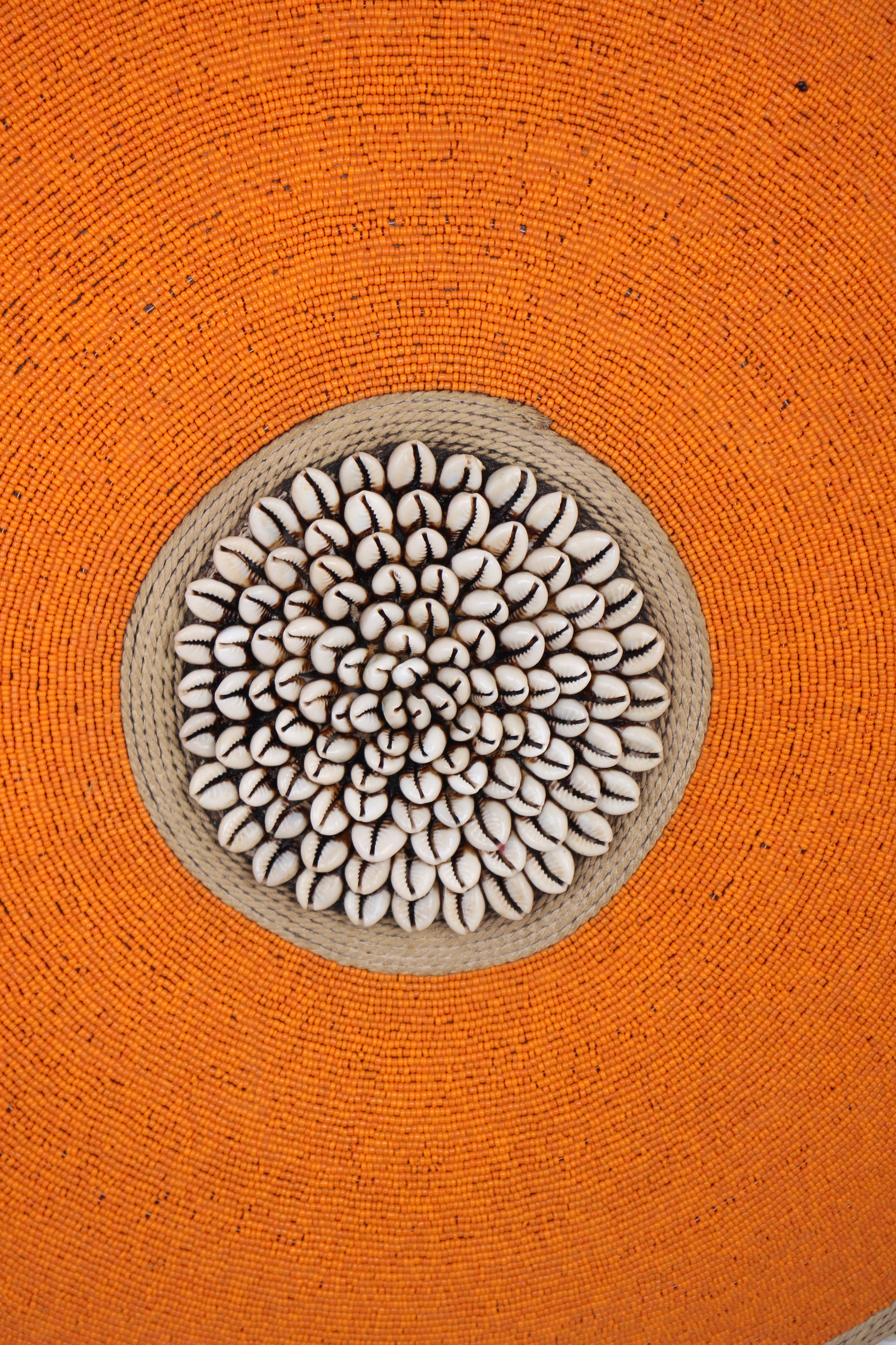 Tikar Tribe Beaded Shield ~22" Tall (New 2024) - Beaded Artifact