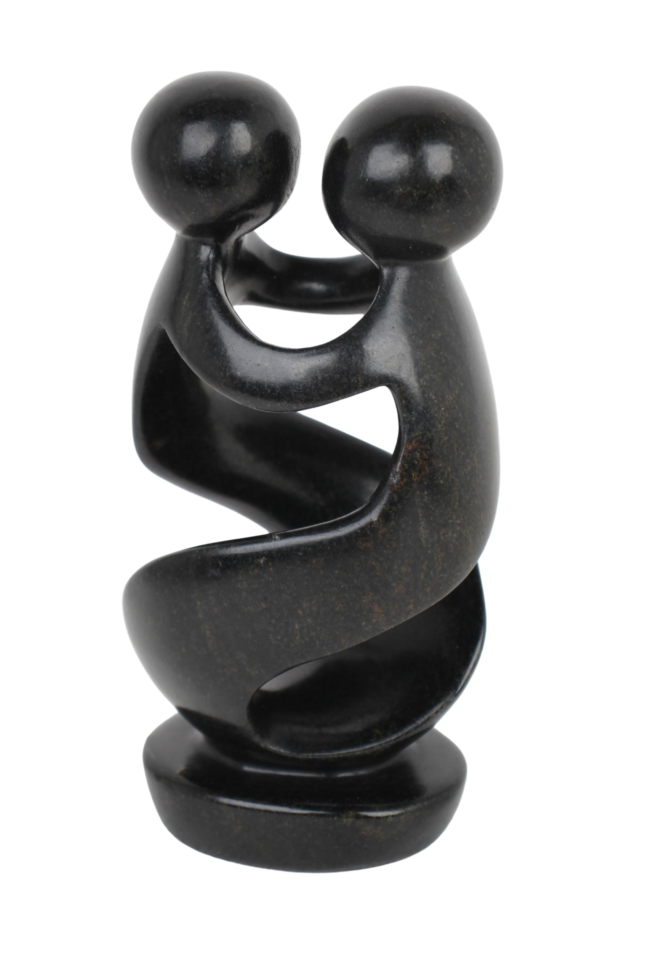 Shona Tribe Serpentine Stone Dancing Lovers ~7.9" Tall (New 2024) - Shona Stone