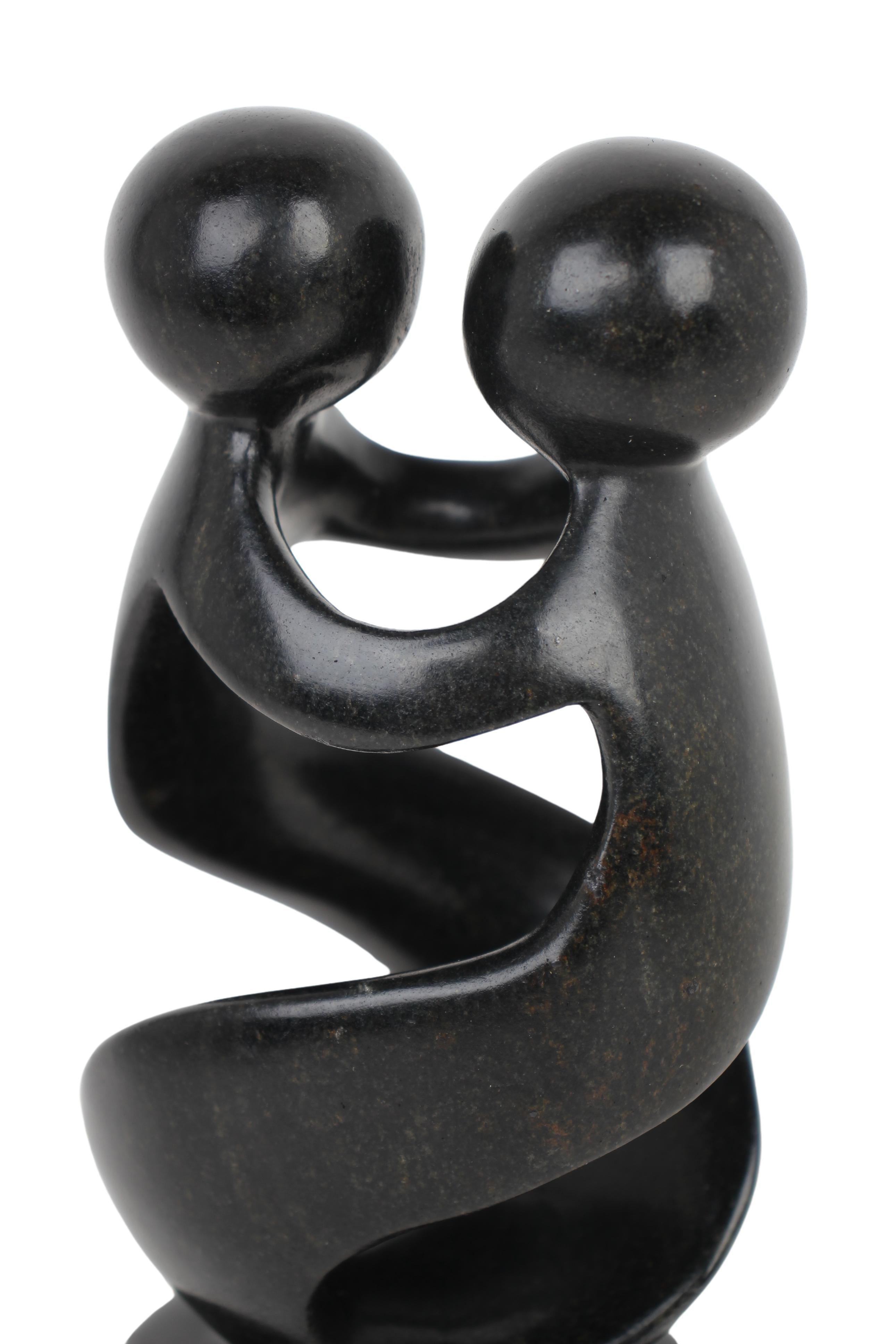 Shona Tribe Serpentine Stone Dancing Lovers ~7.9" Tall (New 2024) - Shona Stone