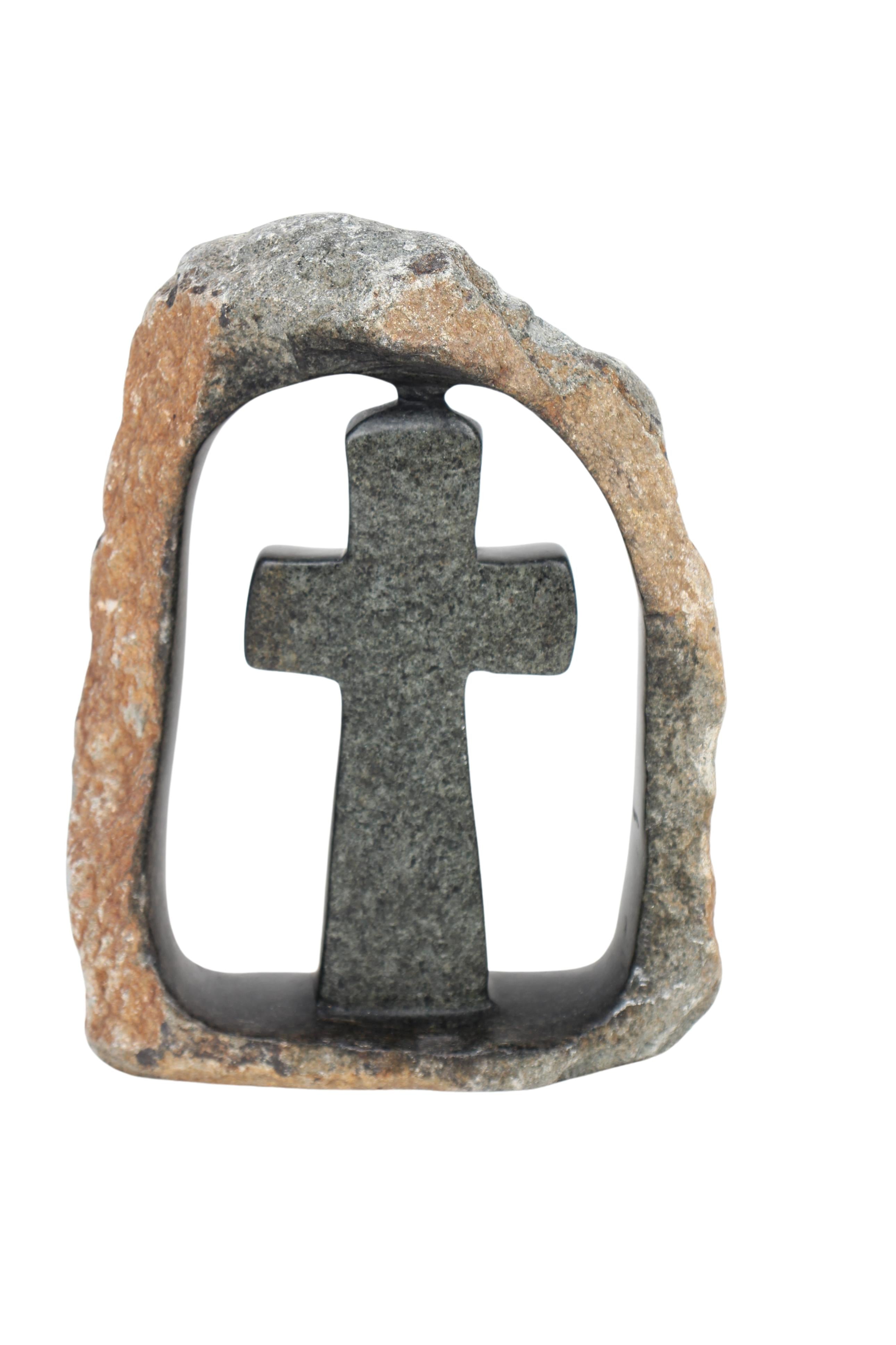 Shona Tribe Serpentine Stone Crosses ~9.8" Tall (New 2024)