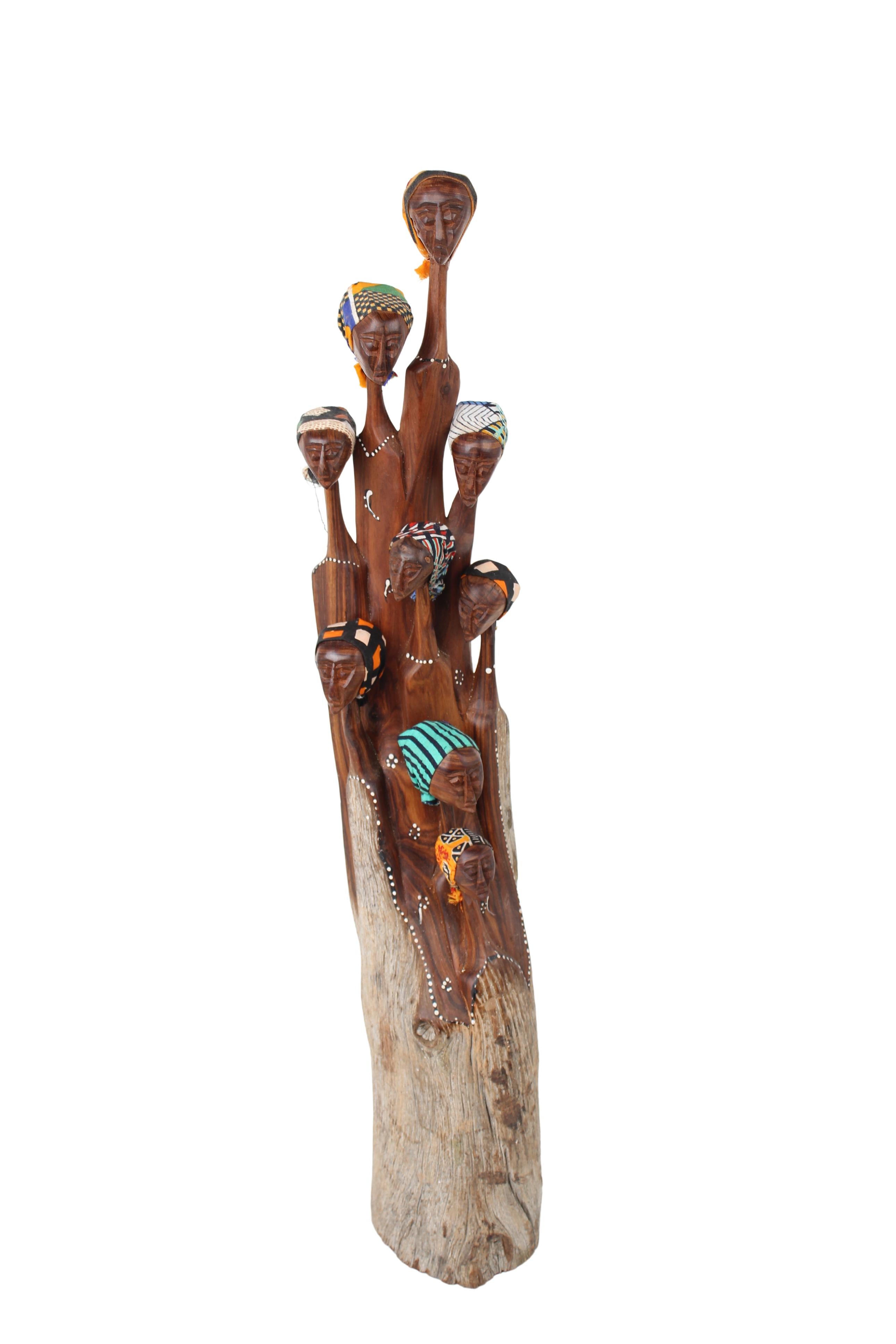 Makonde Tribe Mozambican Family ~24" Tall (New 2024)