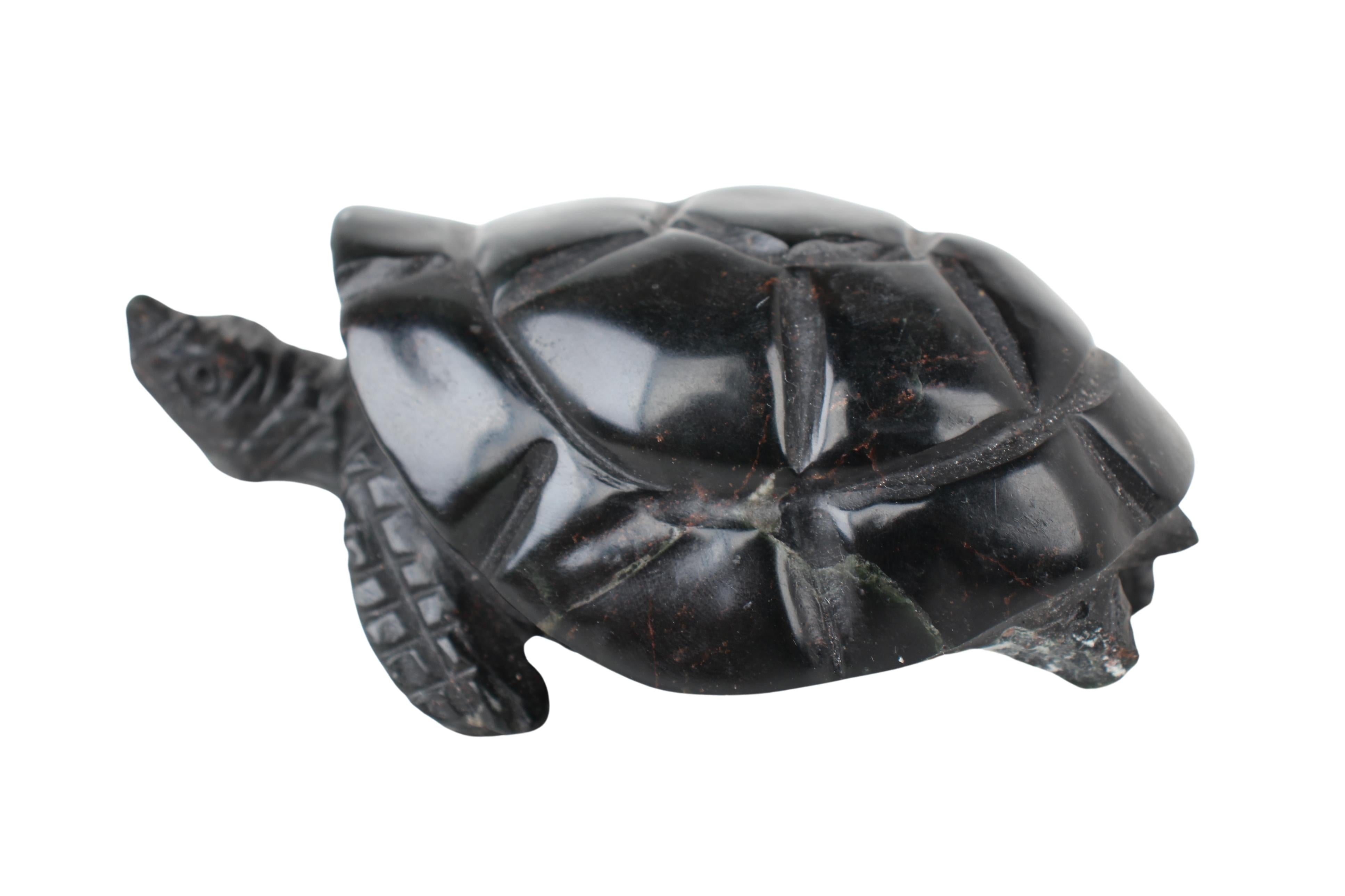 Shona Tribe Serpentine Stone Tortoise ~2.4" Tall (New 2024) - Shona Stone