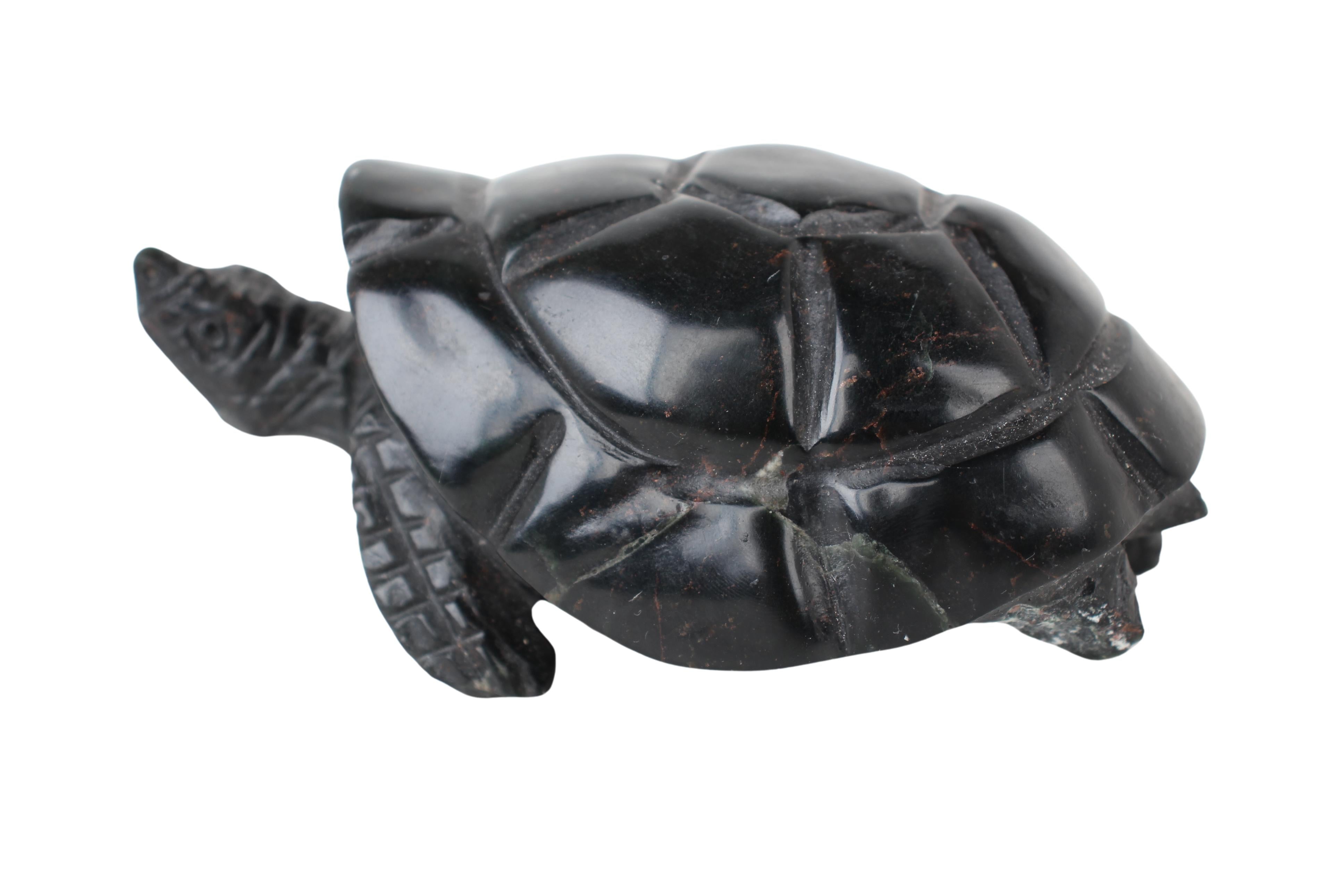 Shona Tribe Serpentine Stone Tortoise ~2" Tall (New 2024) - Shona Stone