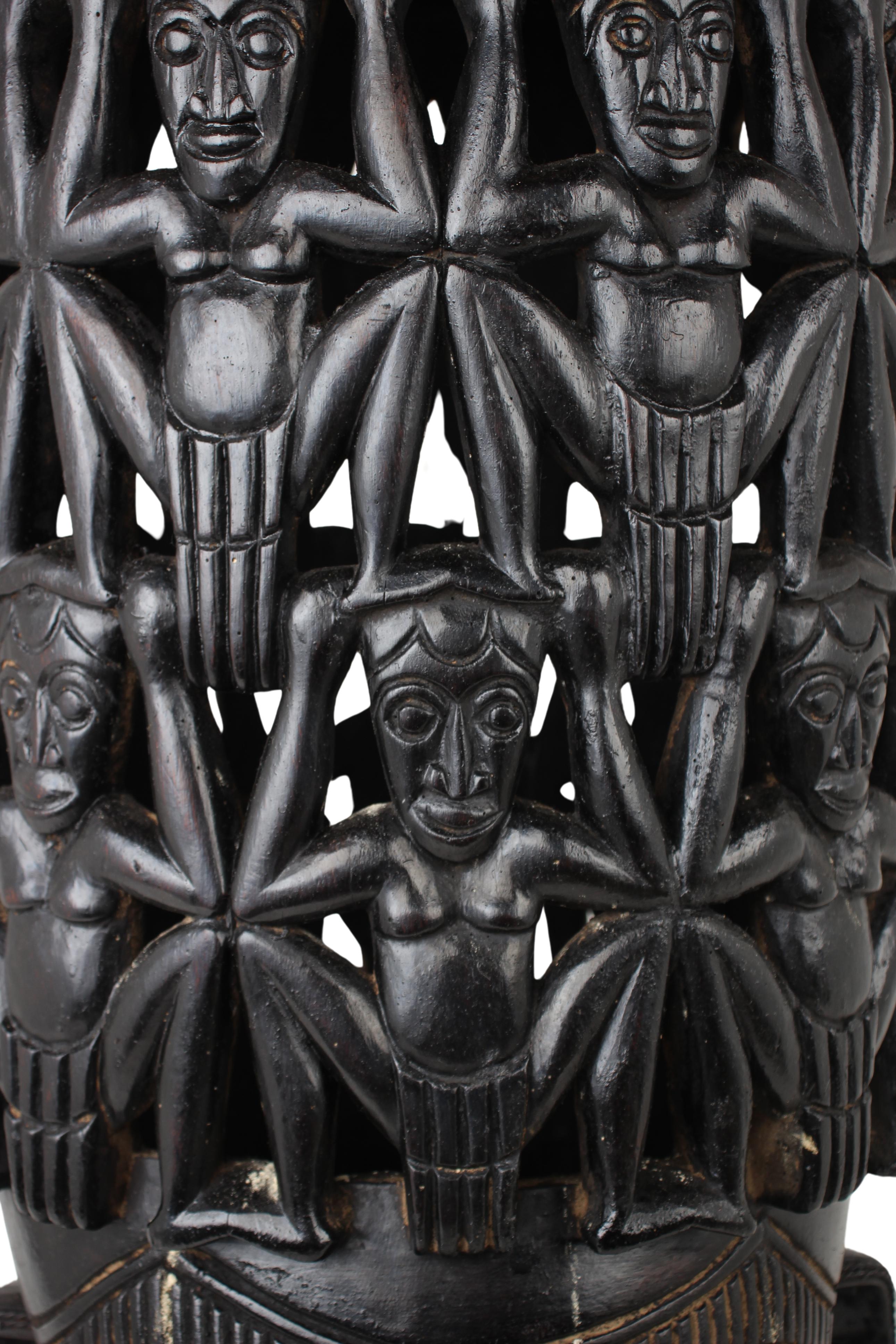 Bamileke Tribe Mask ~45.3" Tall (New 2024) - West African Artifacts