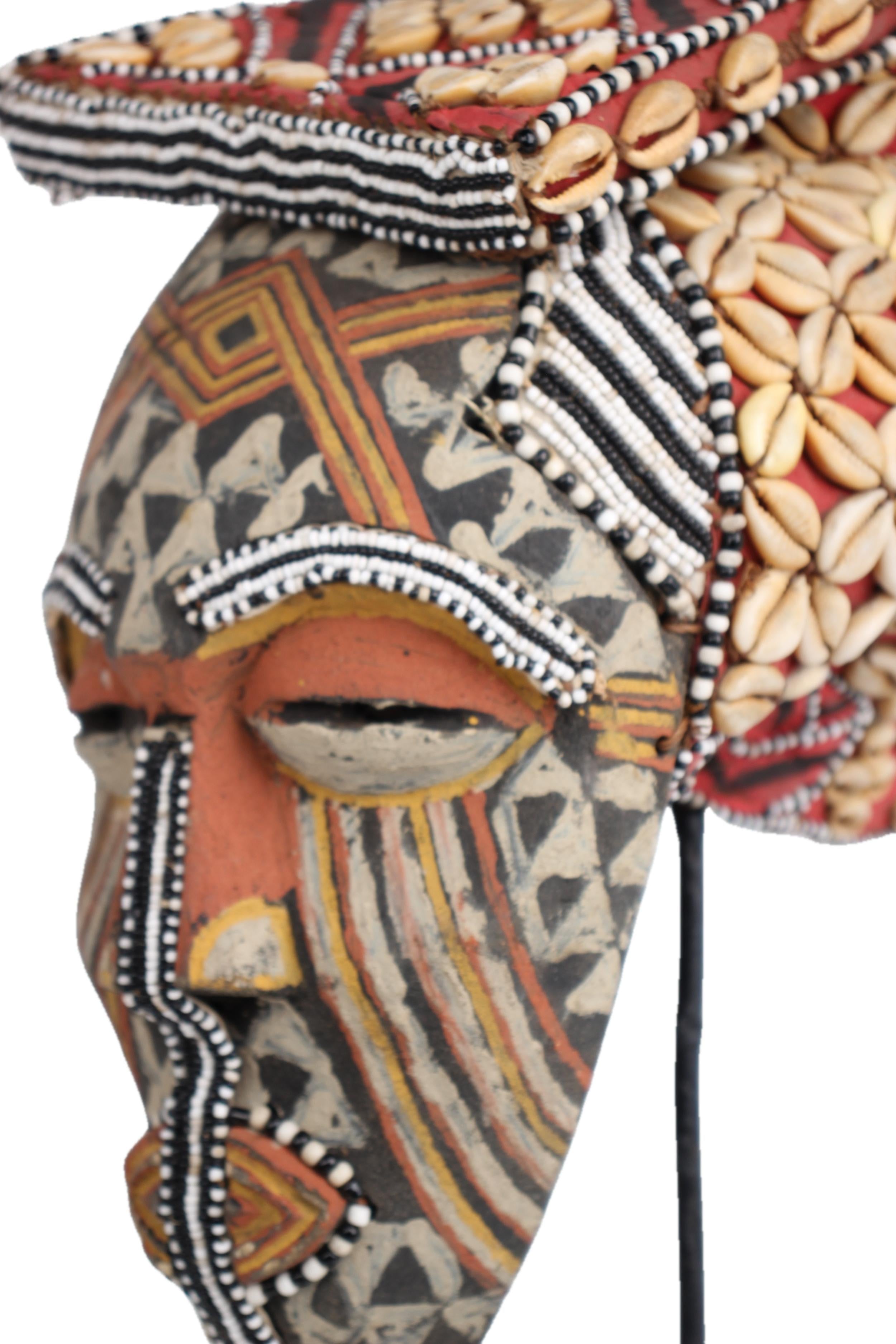 Kuba/Bakuba Tribe Mask ~24.4" Tall - New 2025 - West African Artifacts