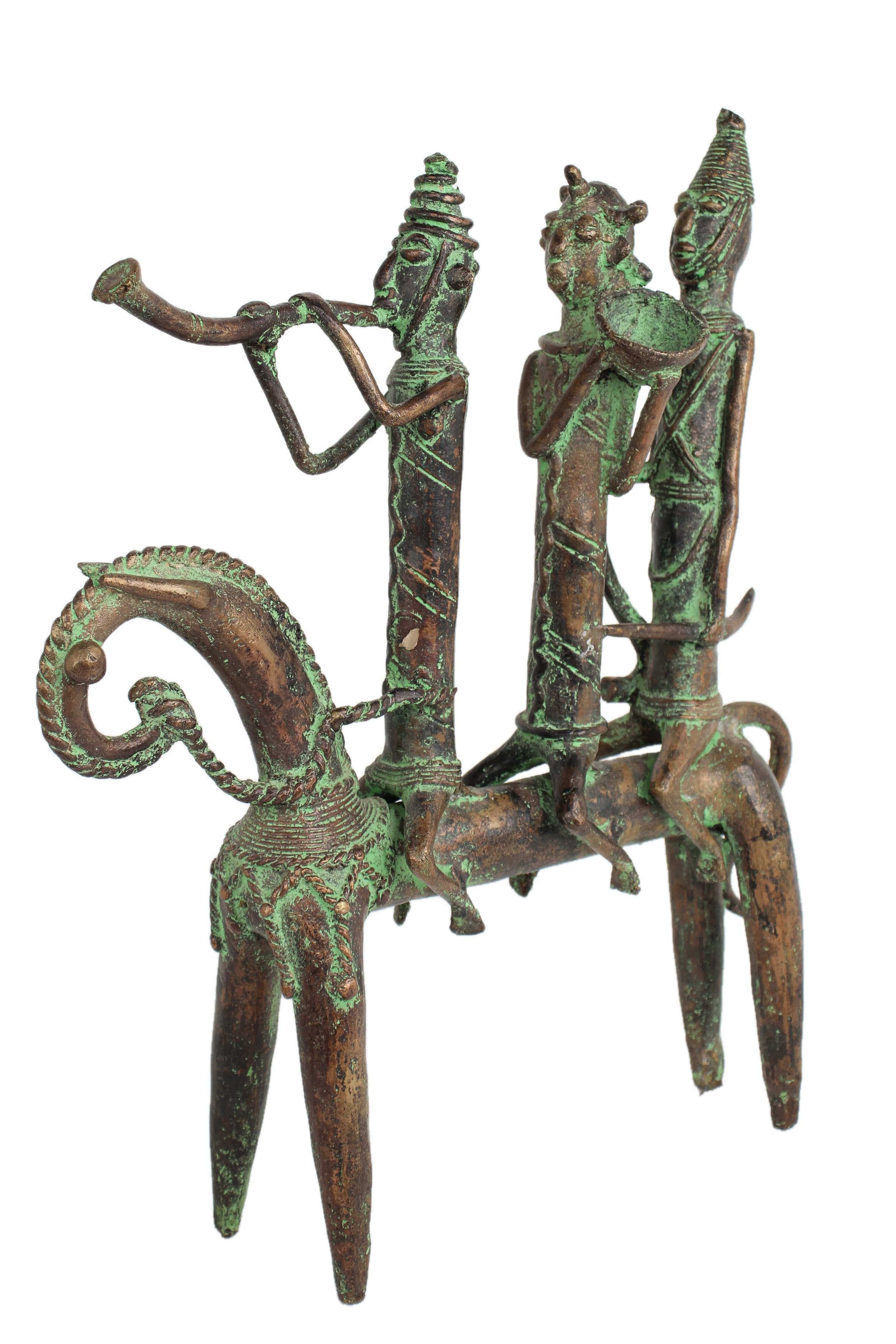 Sao/Kotoko Tribe Bronze Horsemen ~17.7" Tall - New 2025
