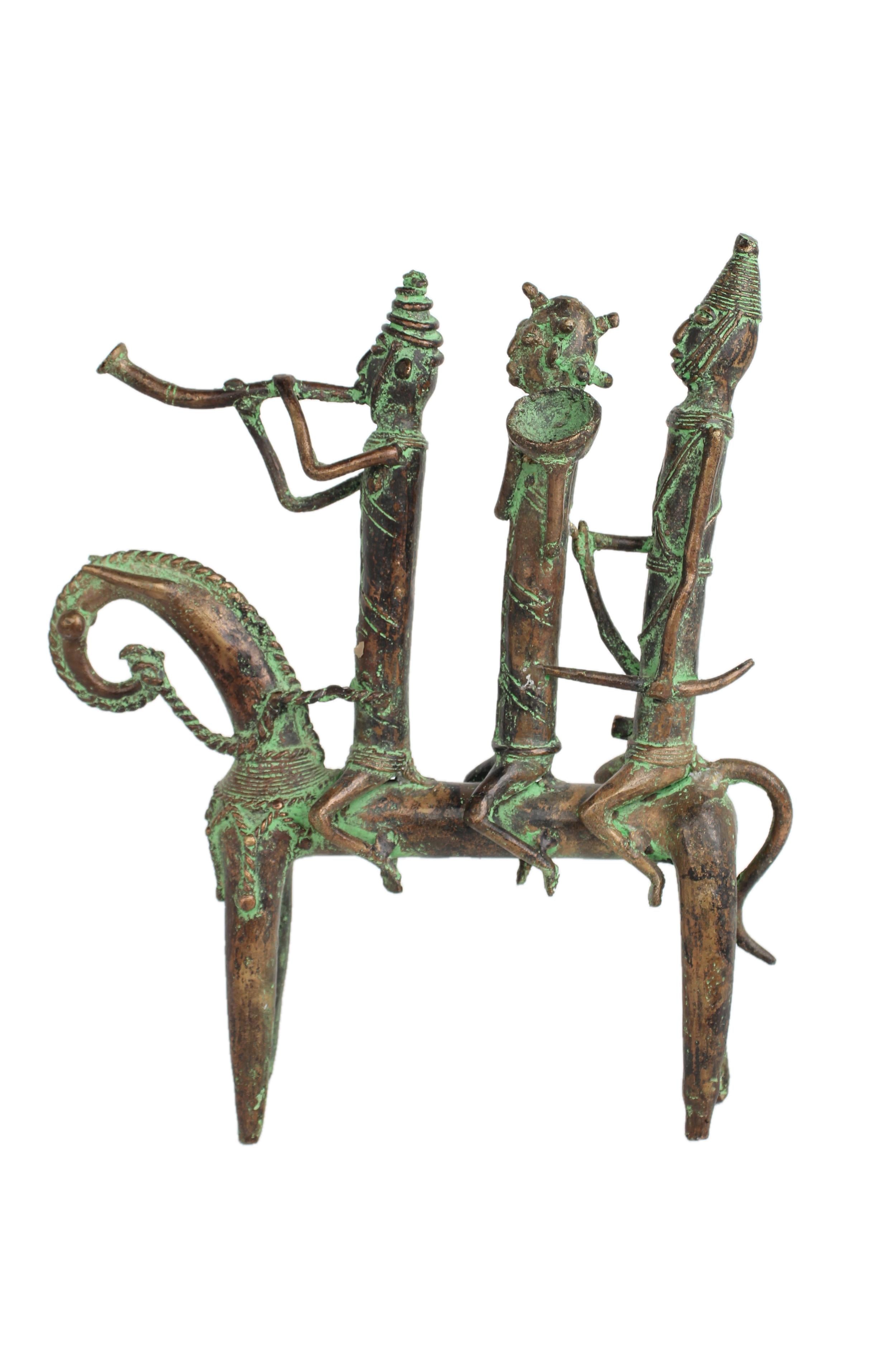 Sao/Kotoko Tribe Bronze Horsemen ~17.7" Tall - New 2025 - West African Artifacts