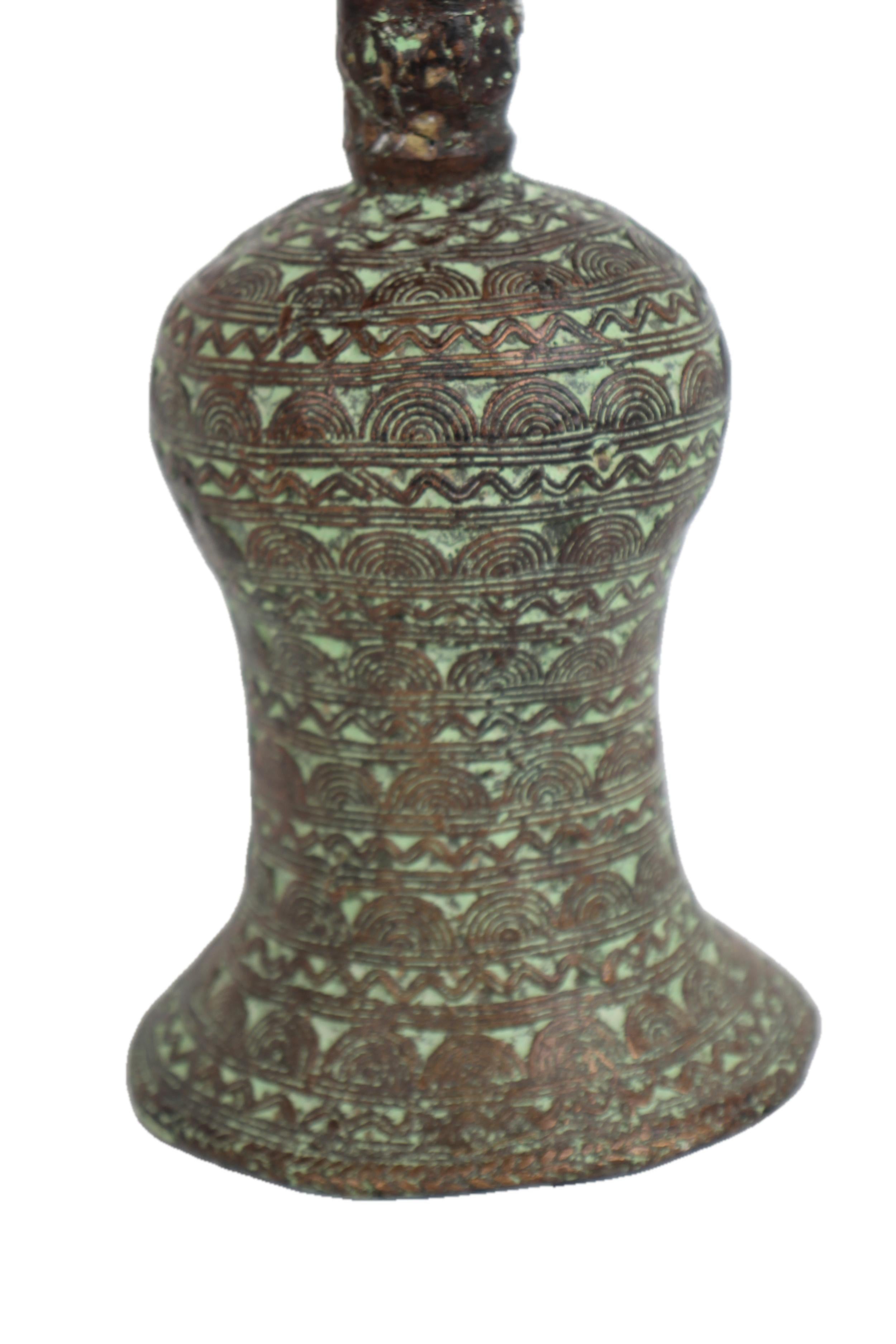 Sao/Kotoko Tribe Bronze Bell ~13.0" Tall - New 2025 - West African Artifacts