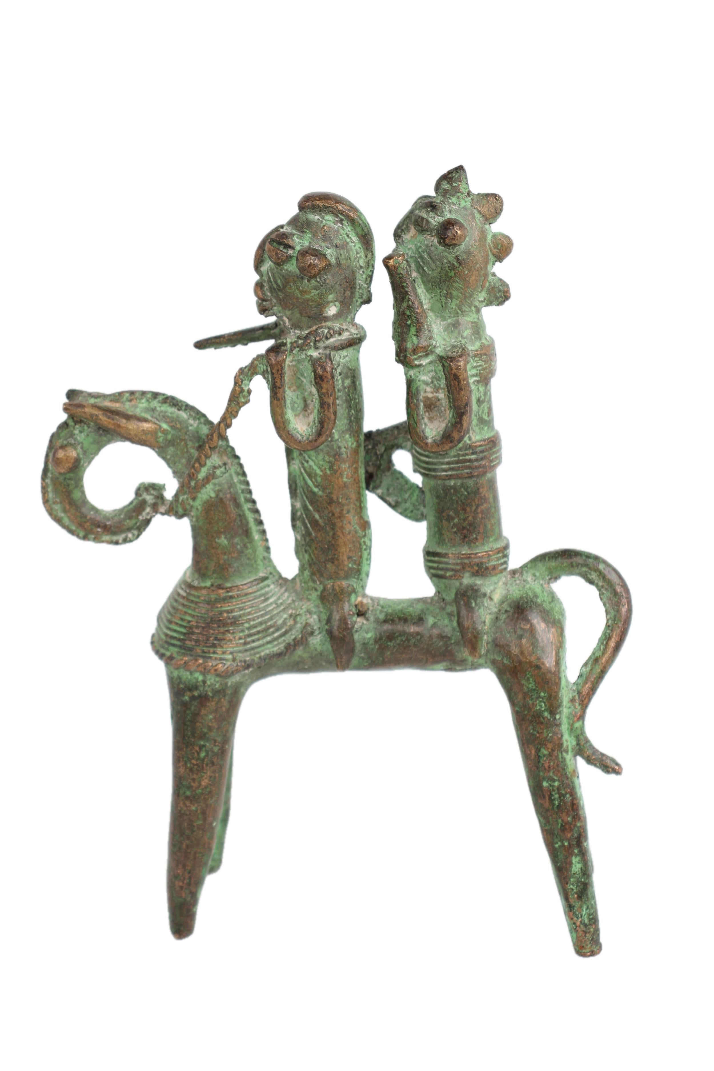 Sao/Kotoko Tribe Bronze Horsemen ~9.1" Tall - New 2025 - West African Artifacts