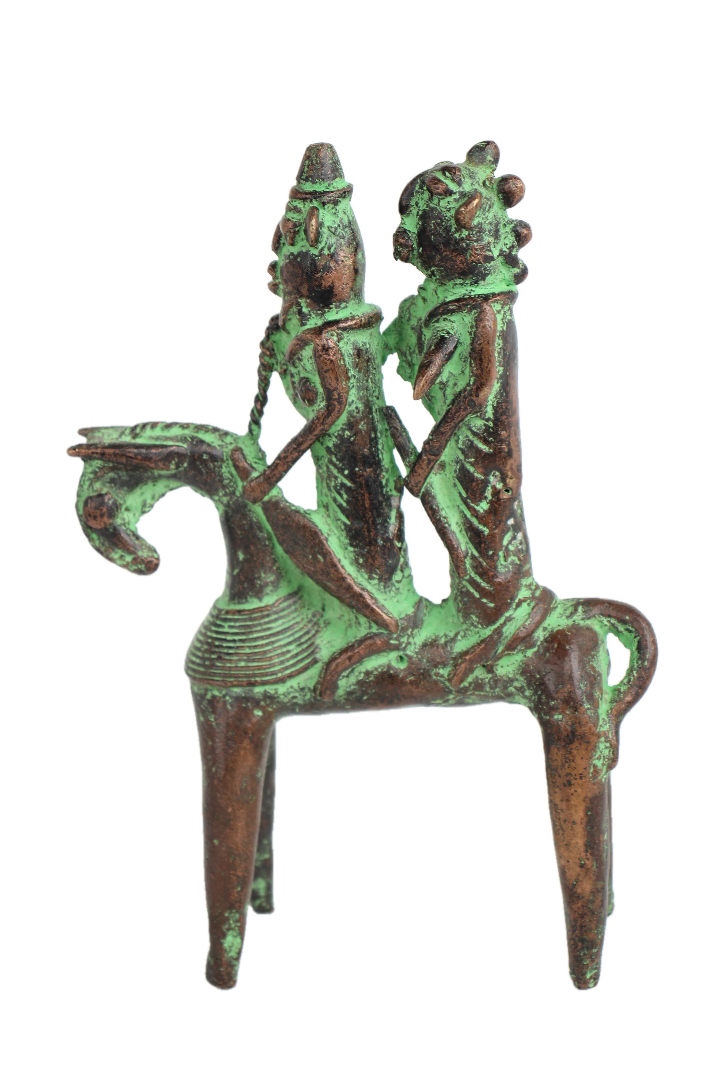 Sao/Kotoko Tribe Bronze Horsemen ~9.4" Tall - New 2025 - West African Artifacts