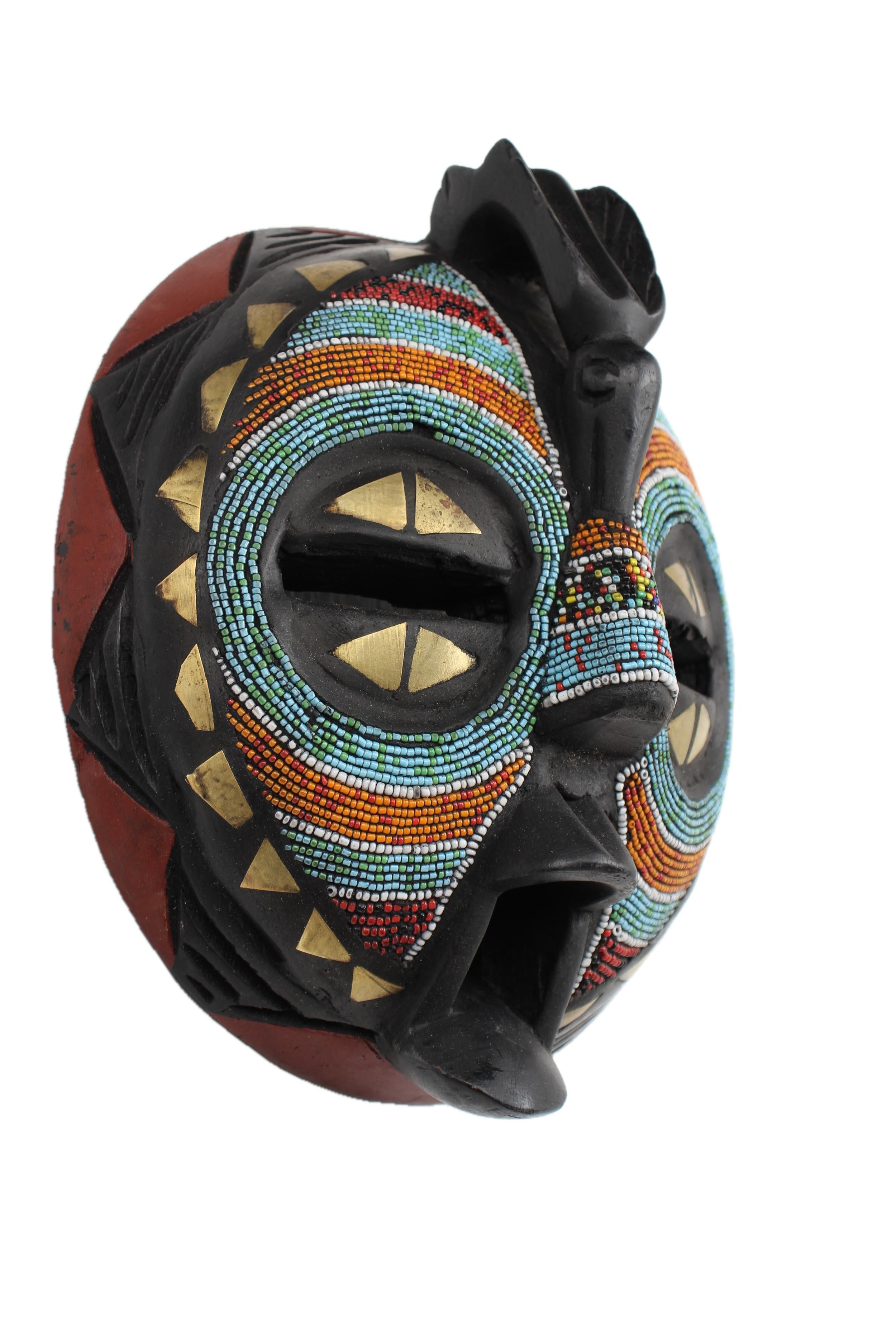 Ashanti Tribe Mask ~9.8" Tall - New 2025 - West African Artifacts