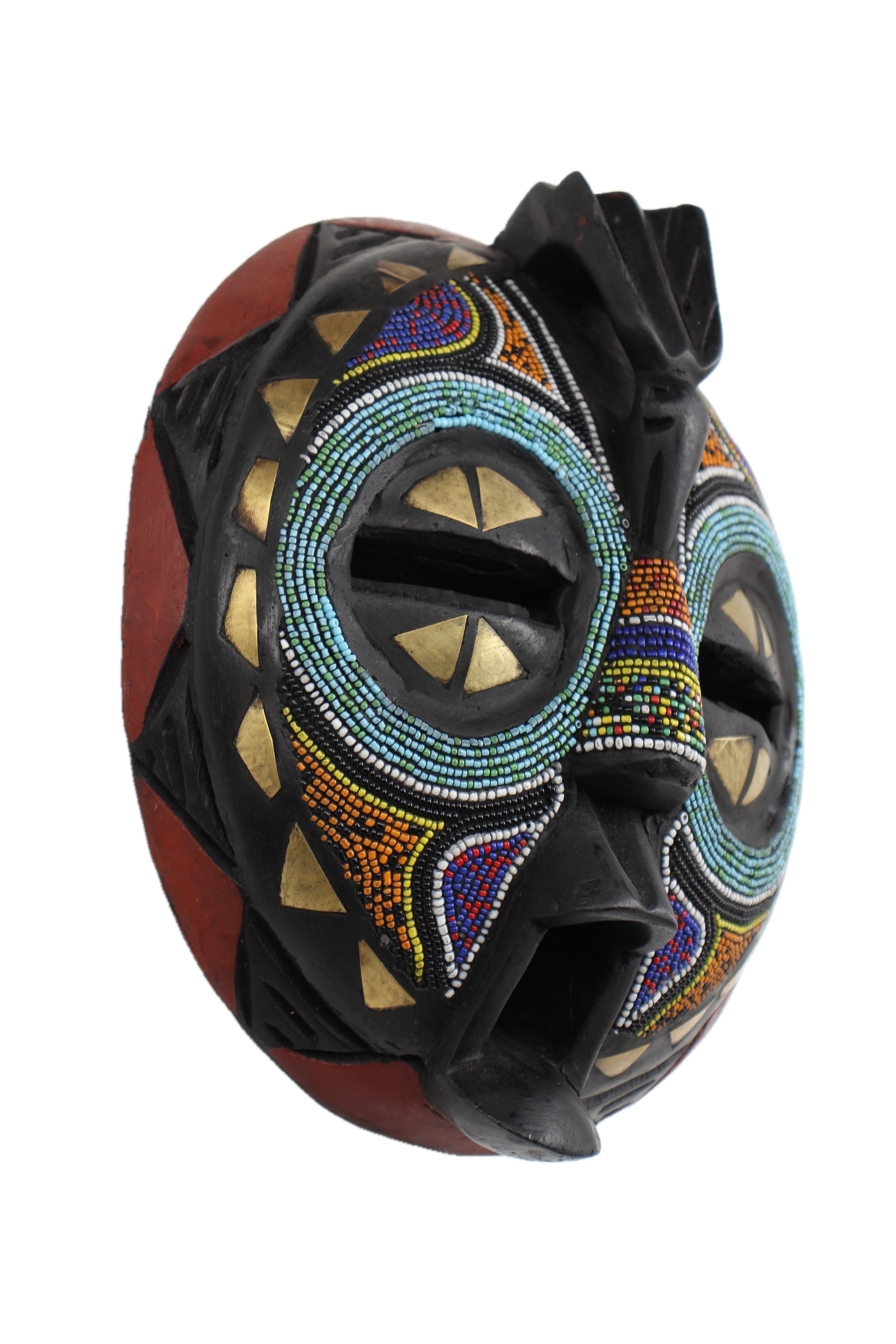 Ashanti Tribe Mask ~9.8" Tall - New 2025 - West African Artifacts