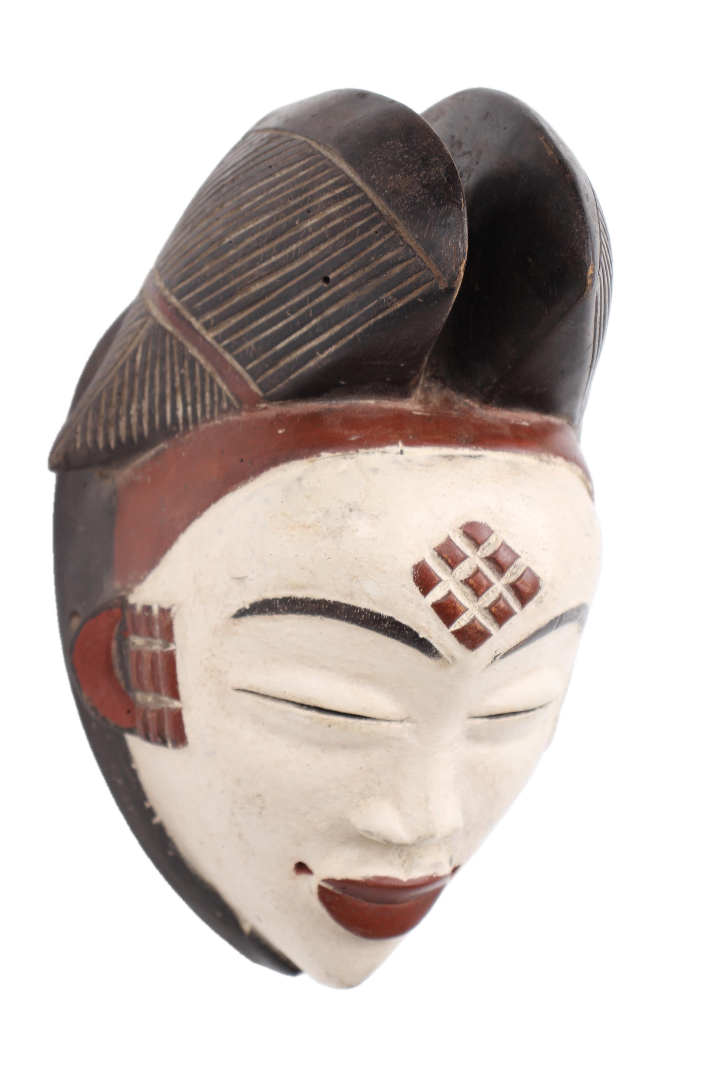 Punu Tribe Wooden Mask ~11.8" Tall - New 2025