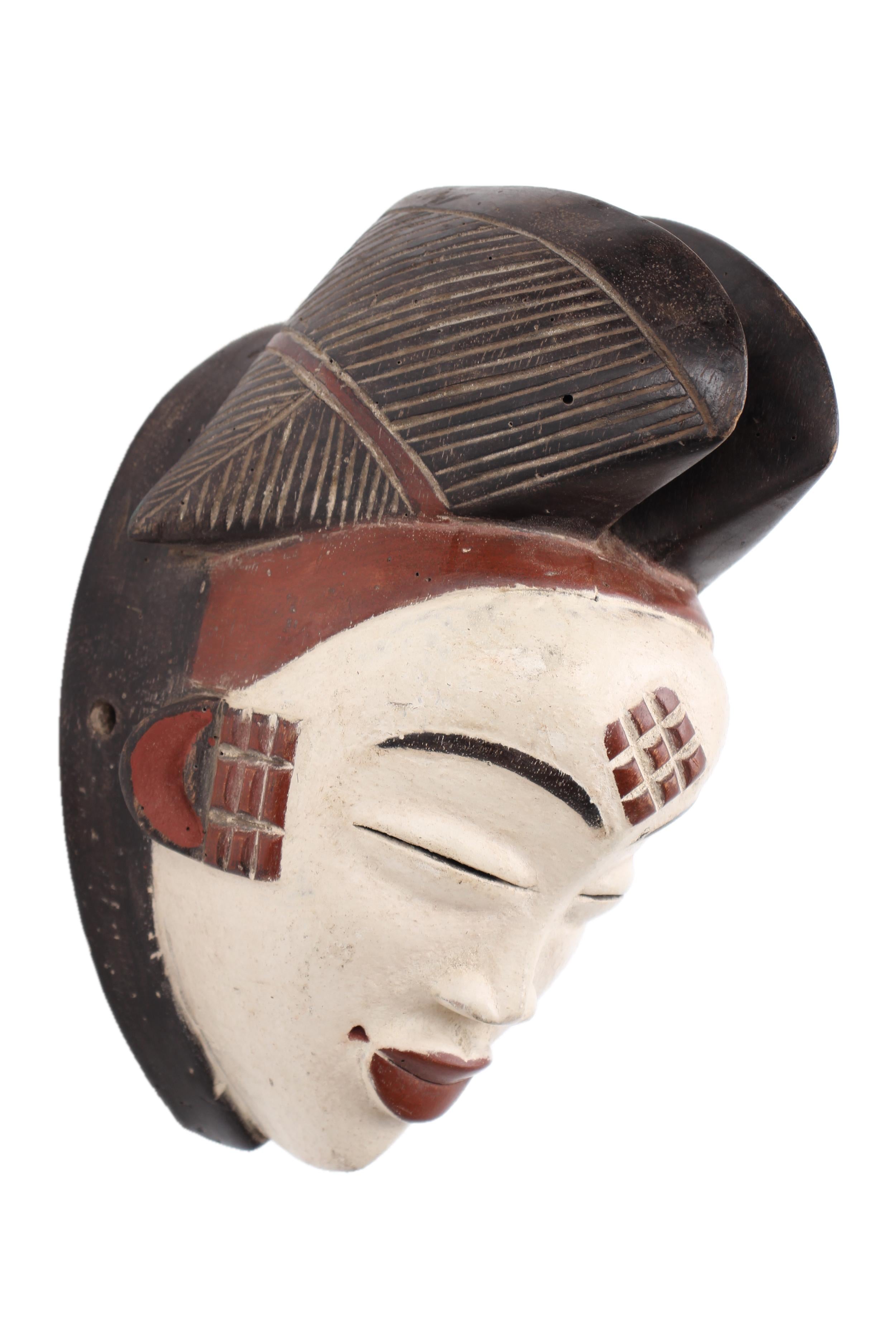 Punu Tribe Wooden Mask ~11.8" Tall - New 2025 - West African Artifacts