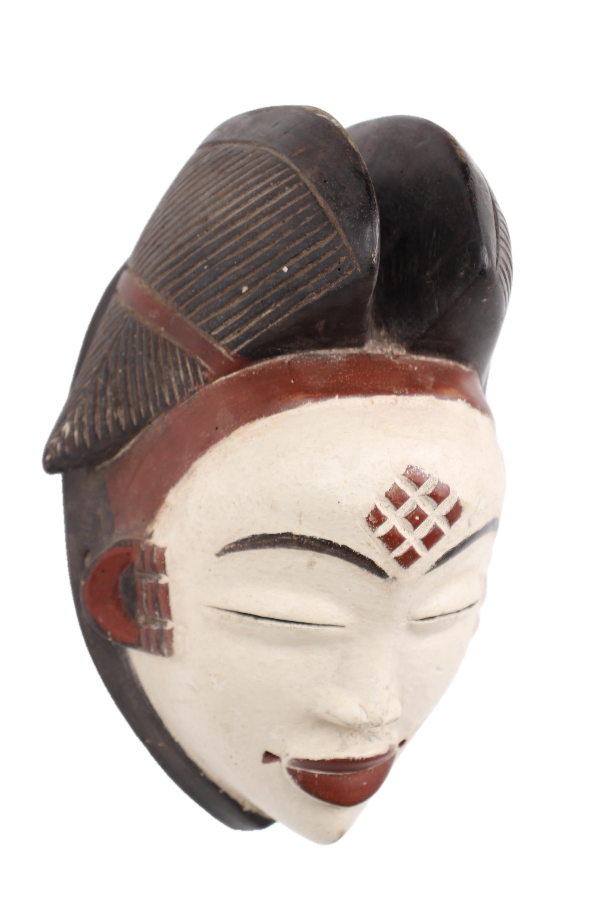 Punu Tribe Wooden Mask ~11.8" Tall - New 2025
