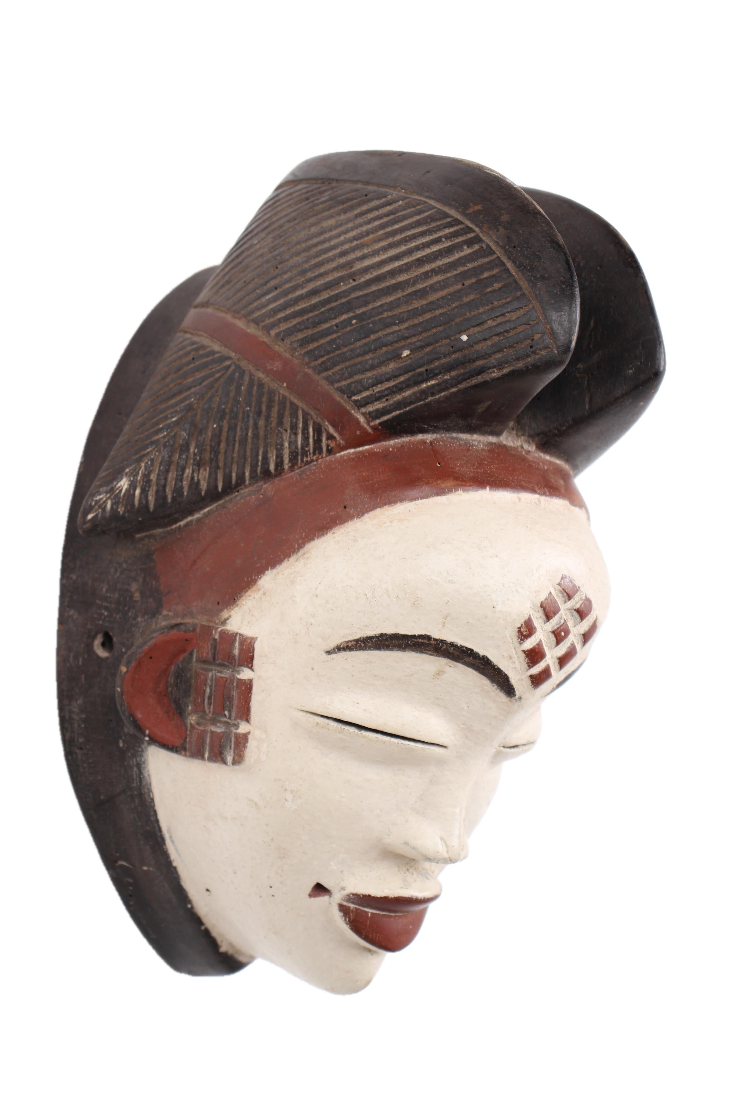 Punu Tribe Wooden Mask ~11.8" Tall - New 2025 - West African Artifacts