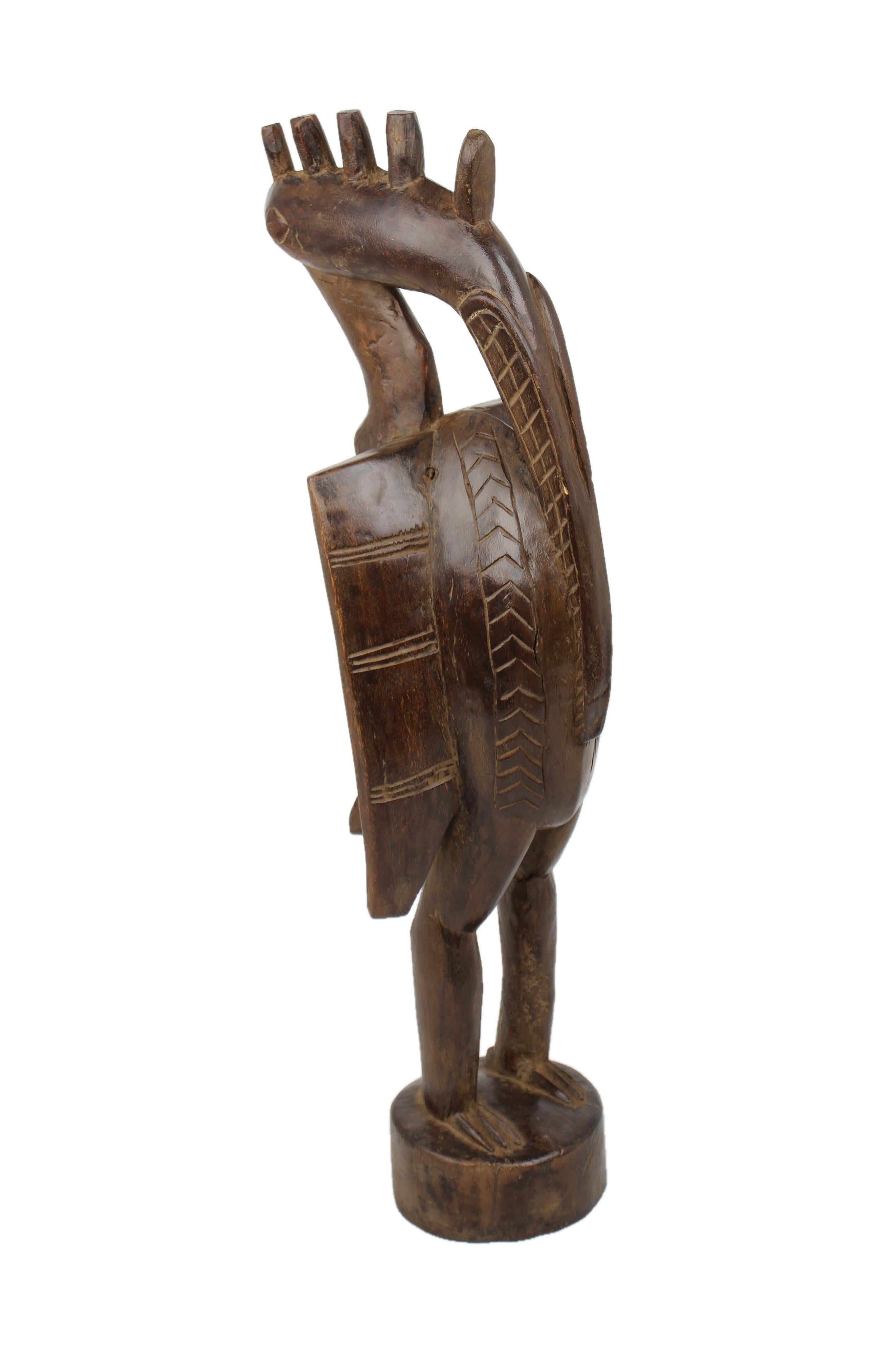 Senufo Tribe Wooden Bird ~28.7" Tall - New 2025