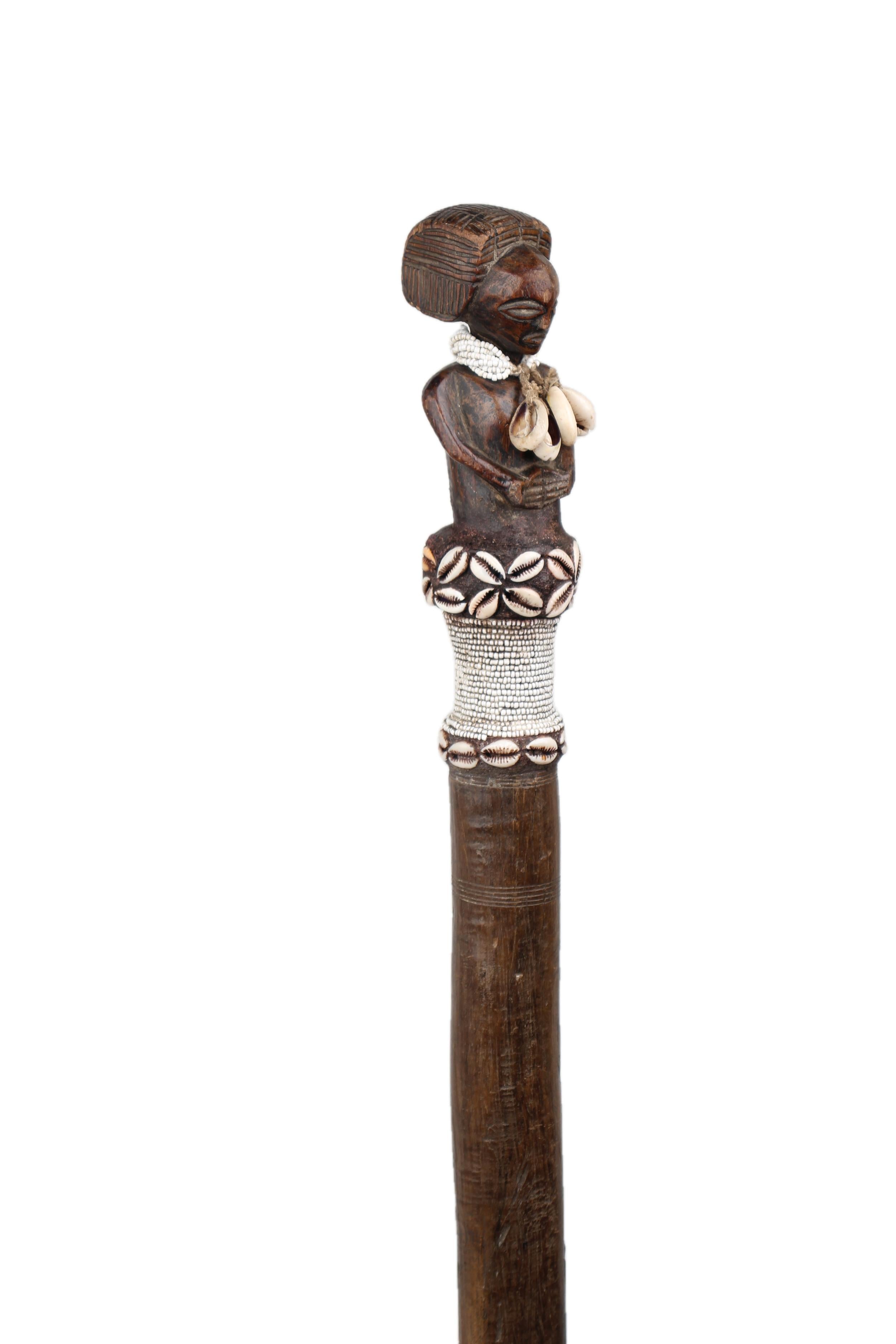 Igbo/Ibo Tribe Walking Stick ~0.4" Tall - New 2025 - West African Artifacts