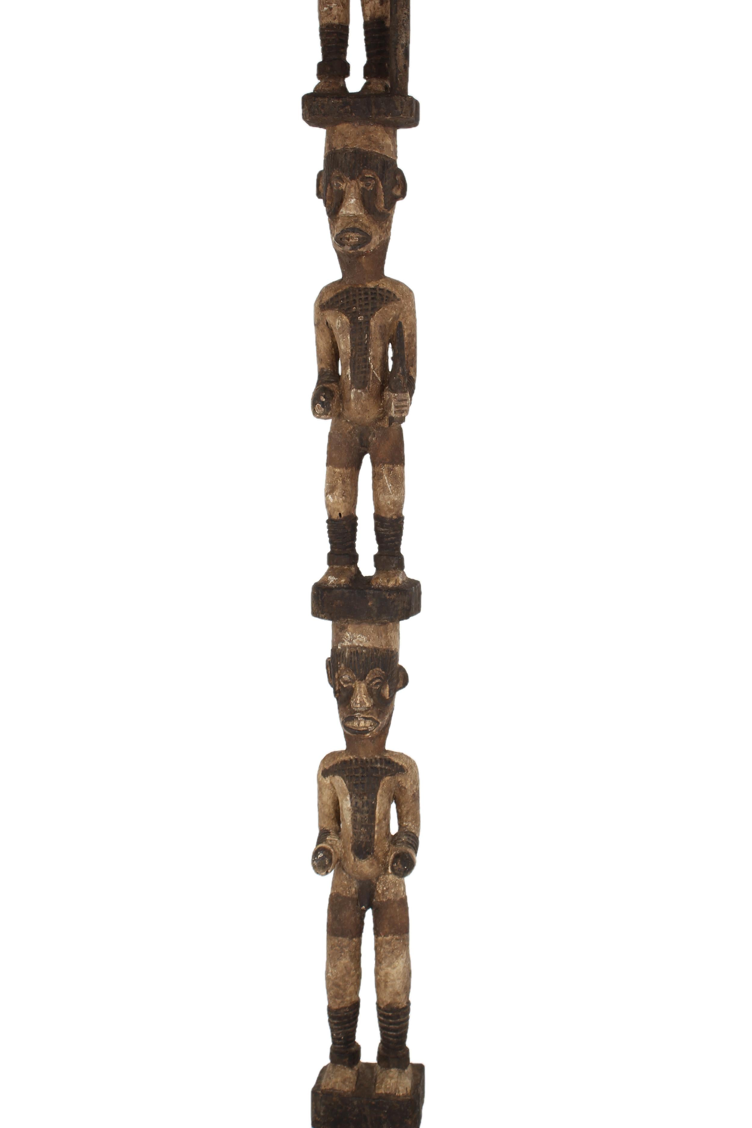 Igbo/Ibo Tribe Wooden Post ~79.5" Tall - New 2025 - West African Artifacts
