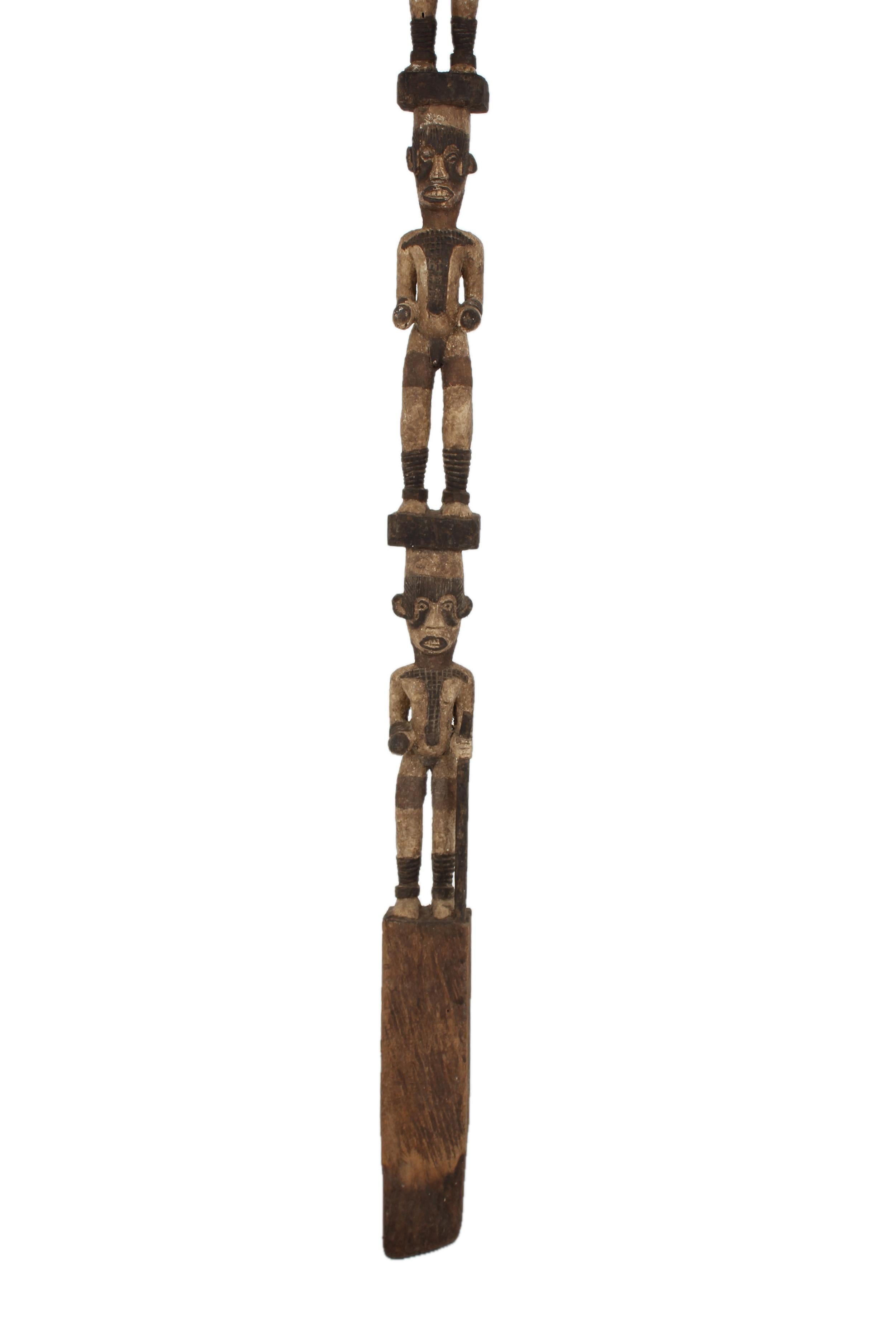Igbo/Ibo Tribe Wooden Post ~79.5" Tall - New 2025 - West African Artifacts