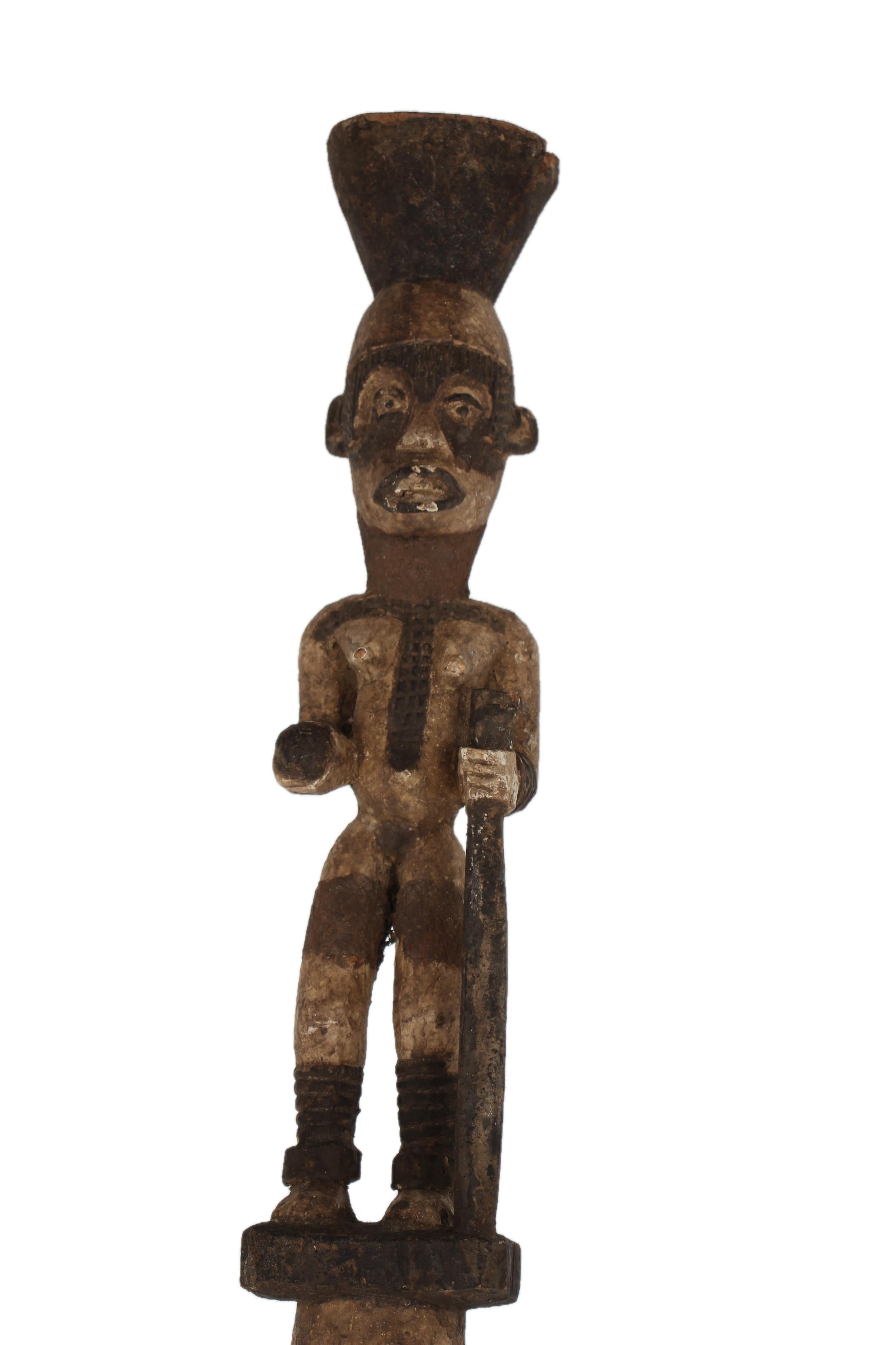 Igbo/Ibo Tribe Wooden Post ~79.5" Tall - New 2025 - West African Artifacts