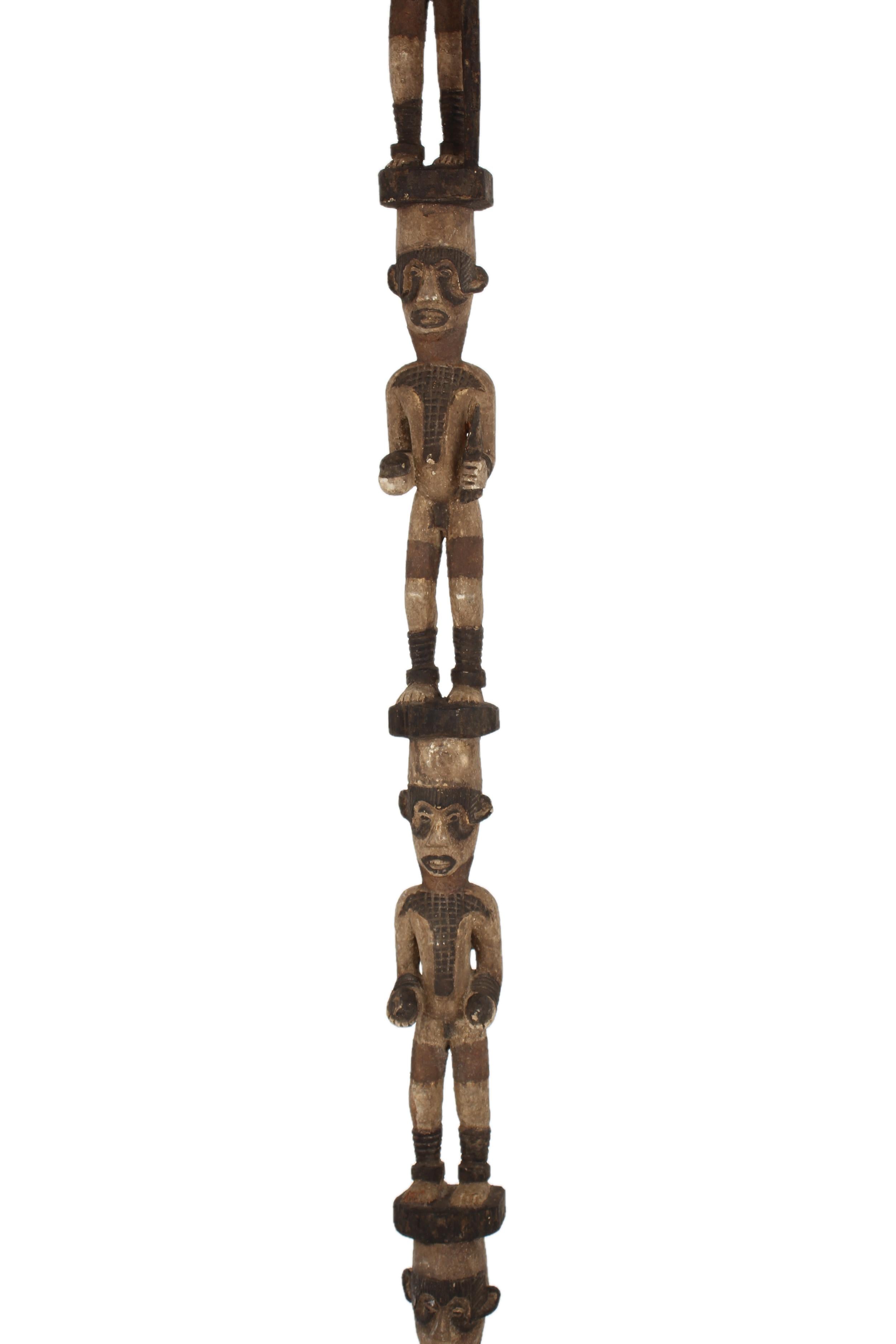 Igbo/Ibo Tribe Wooden Post ~79.5" Tall - New 2025 - West African Artifacts